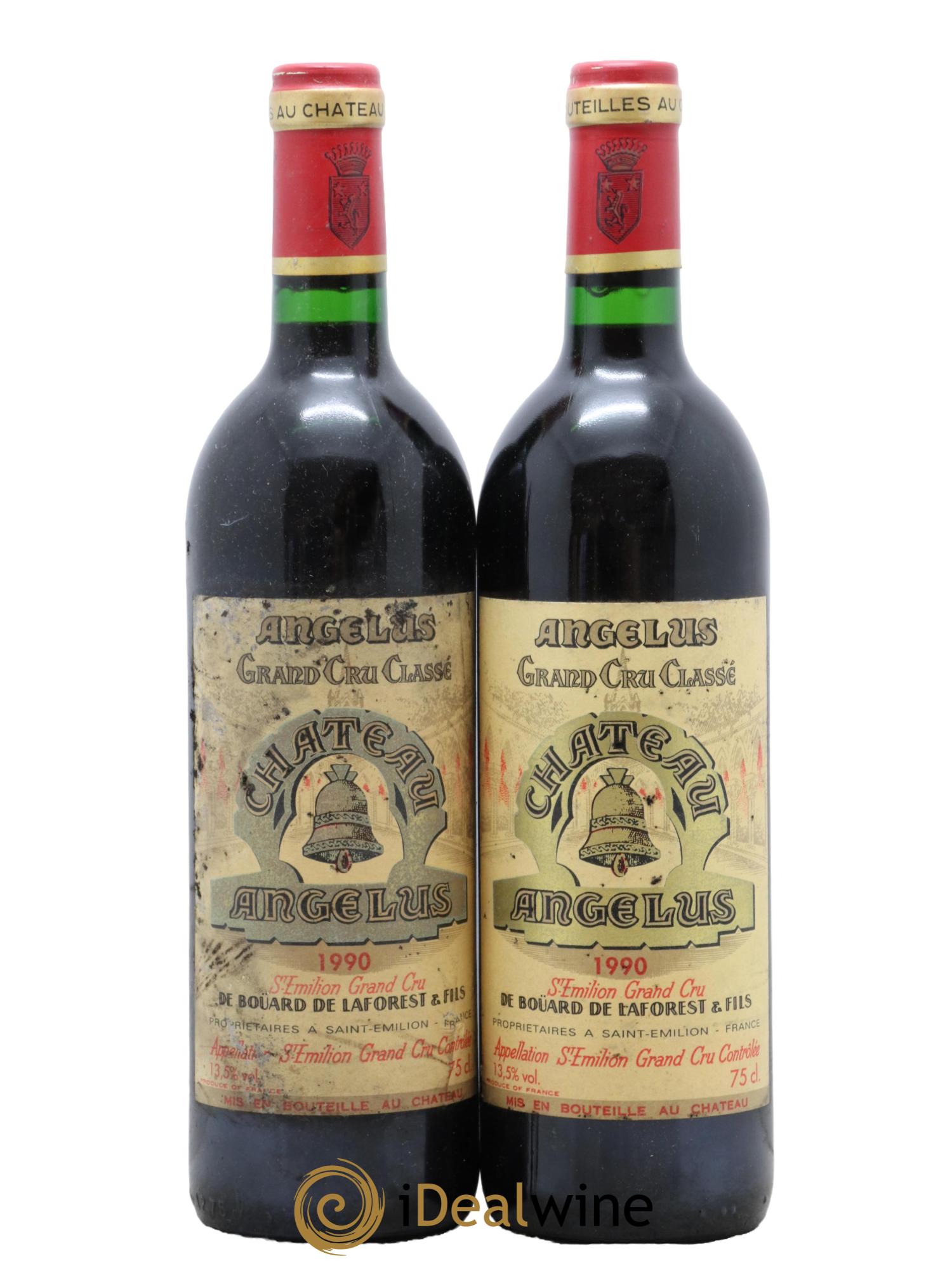 Château Angélus 1er Grand Cru Classé A  1990 - Lot of 2 bottles - 0