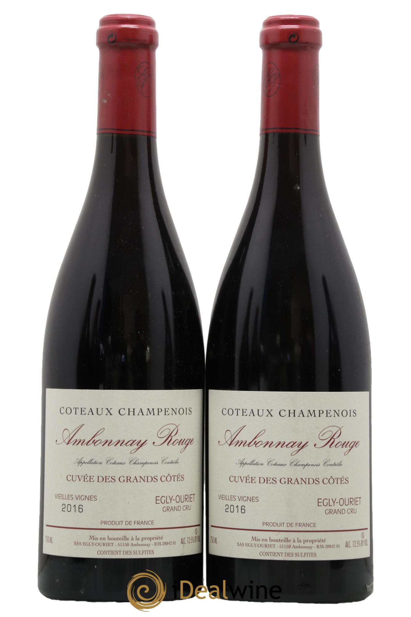 Grand Cru Ambonnay Cuvée des Grands Côtés VV Egly-Ouriet 2016 - Posten von 2 Flaschen - 0