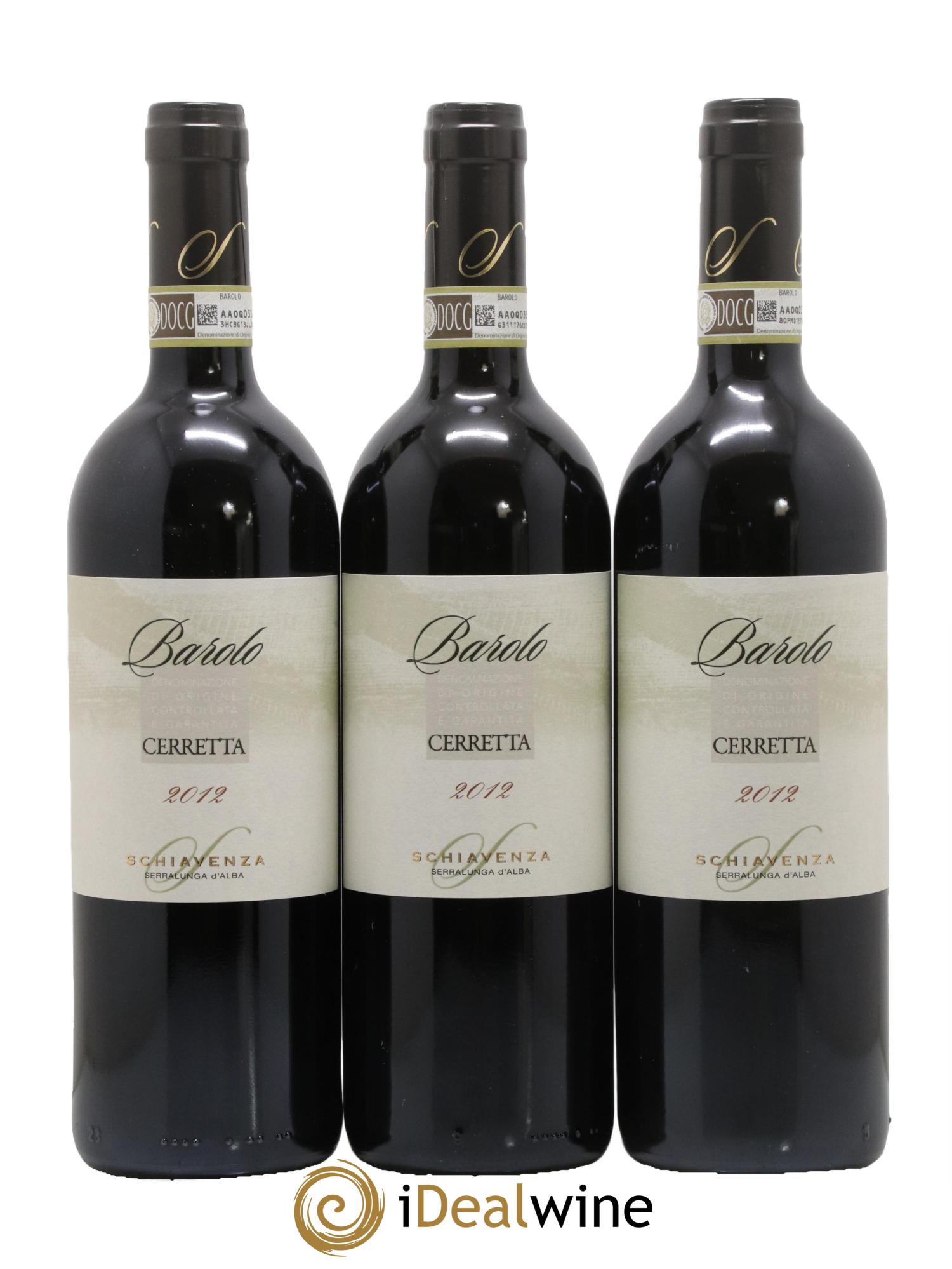 Barolo DOCG Cerretta Schiavenza 2012 - Lotto di 3 bottiglie - 0