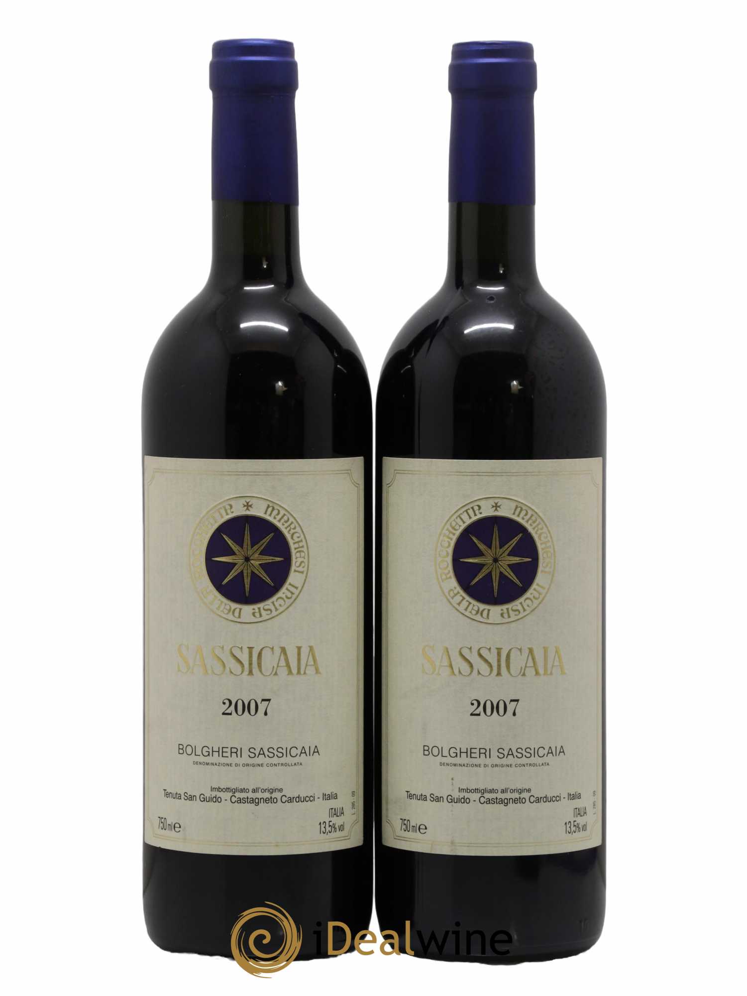 Bolgheri DOC Sassicaia Tenuta San Guido 2007 - Lot of 2 bottles - 0