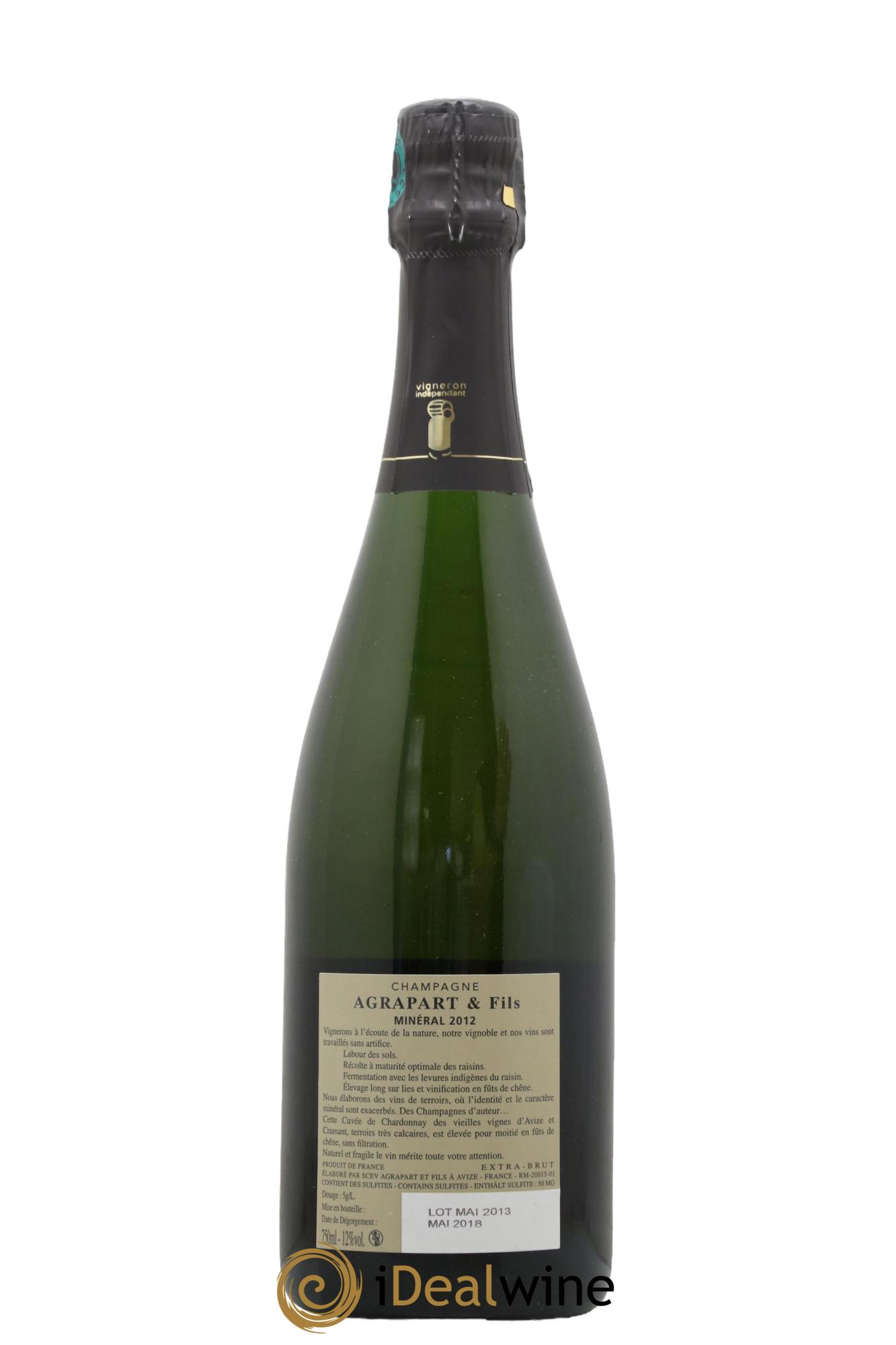 Minéral Extra-Brut Blanc de blancs Agrapart & Fils 2012 - Lot of 1 bottle - 1