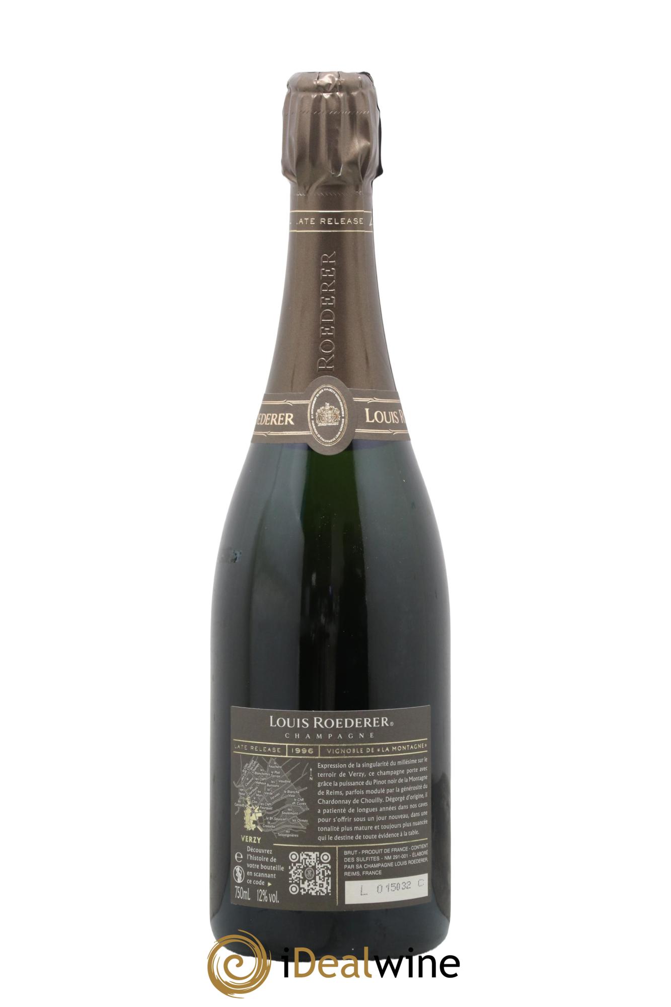 Late Release Louis Roederer 1996 - Lotto di 1 bottiglia - 2