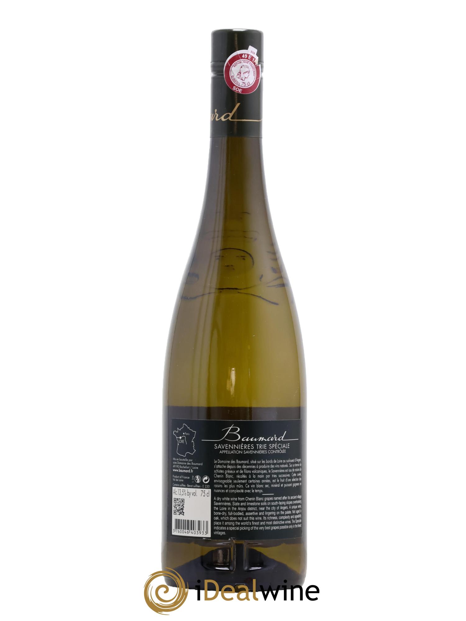 Savennières Trie Spéciale Baumard (Domaine des) 2010 - Lot de 1 bouteille - 1