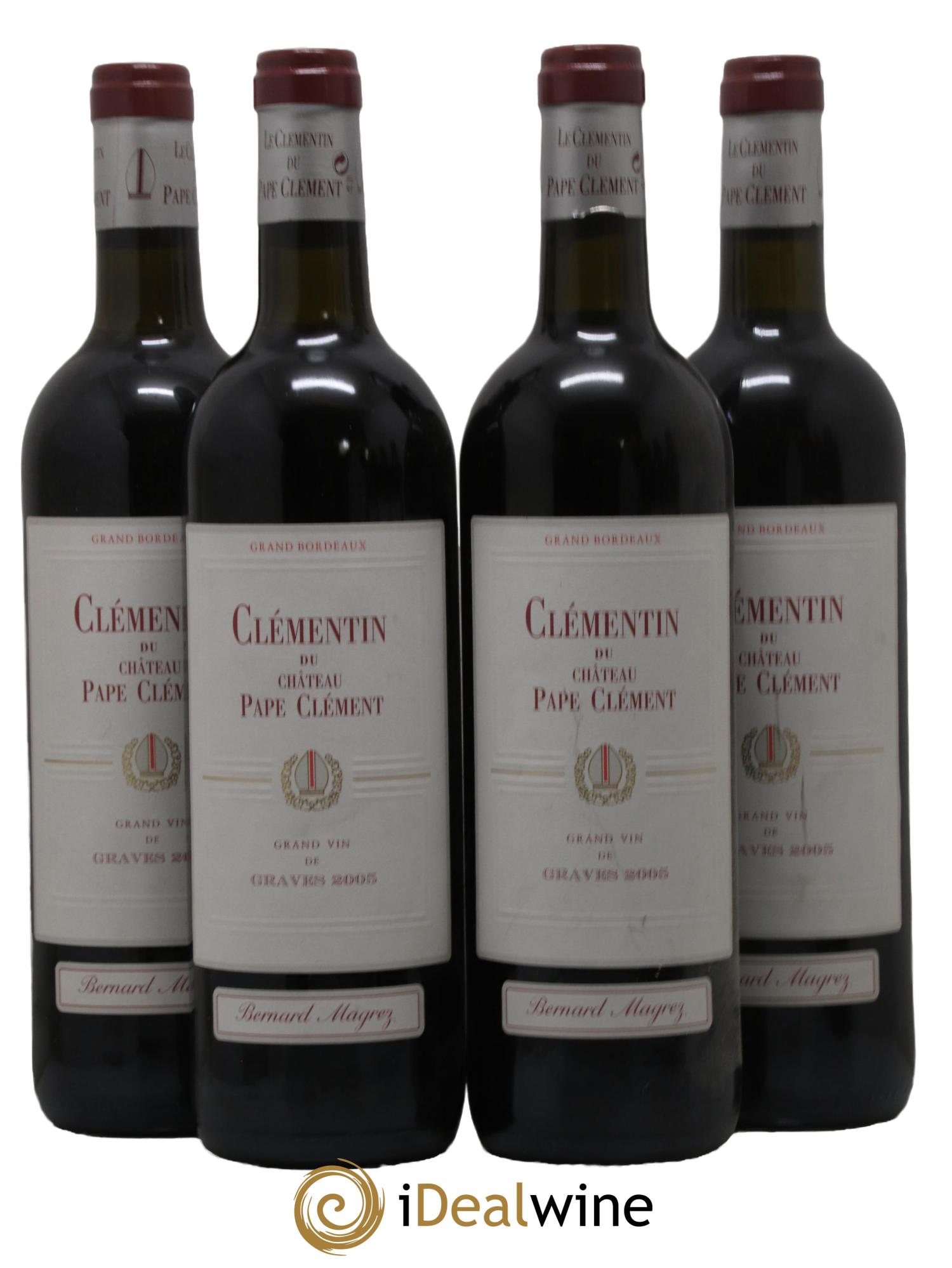 Le Clémentin de Pape Clément Second Vin 2005 - Lot of 4 bottles - 0