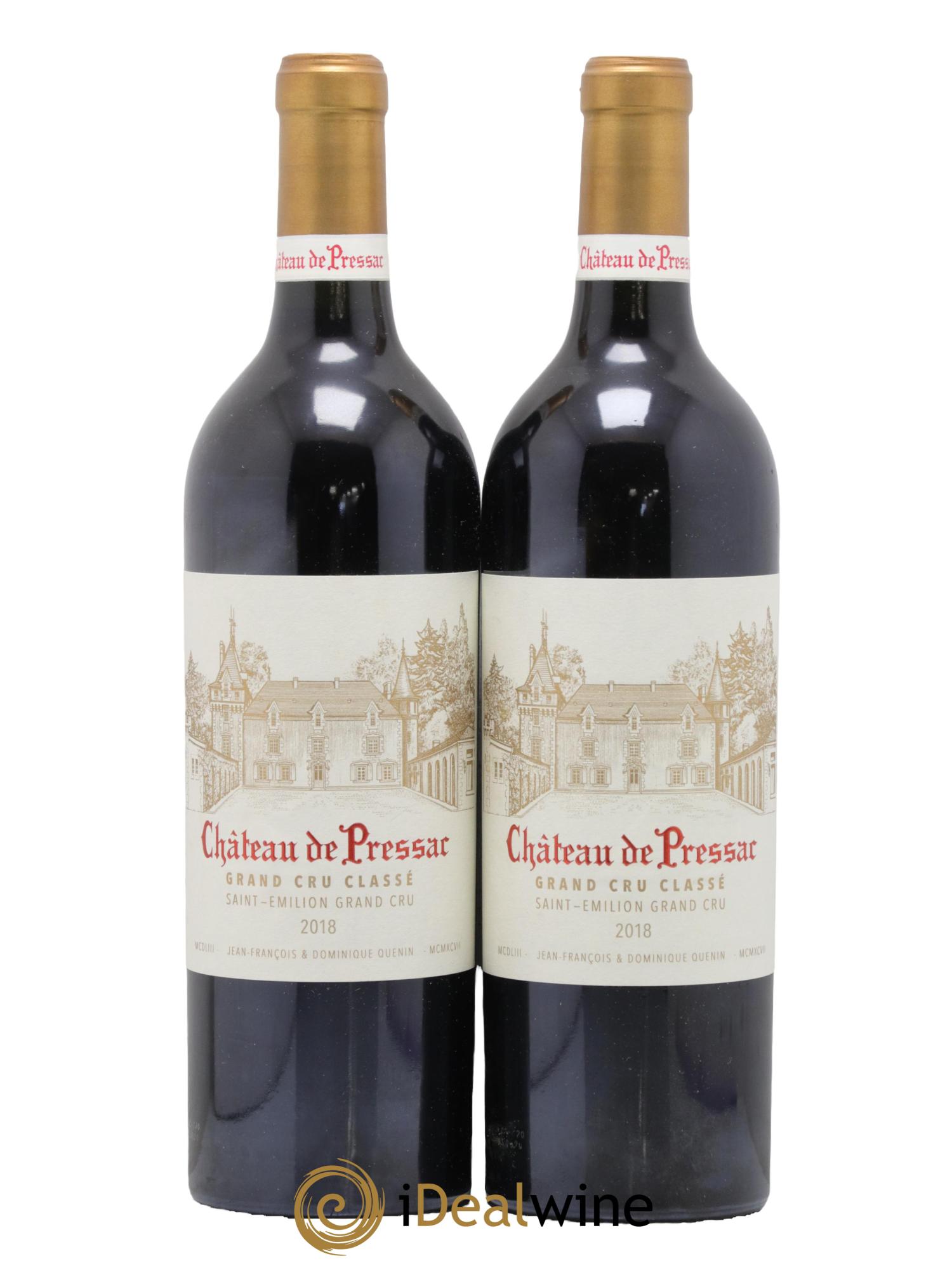 Château de Pressac Grand Cru Classé 2018 - Lot of 2 bottles - 0