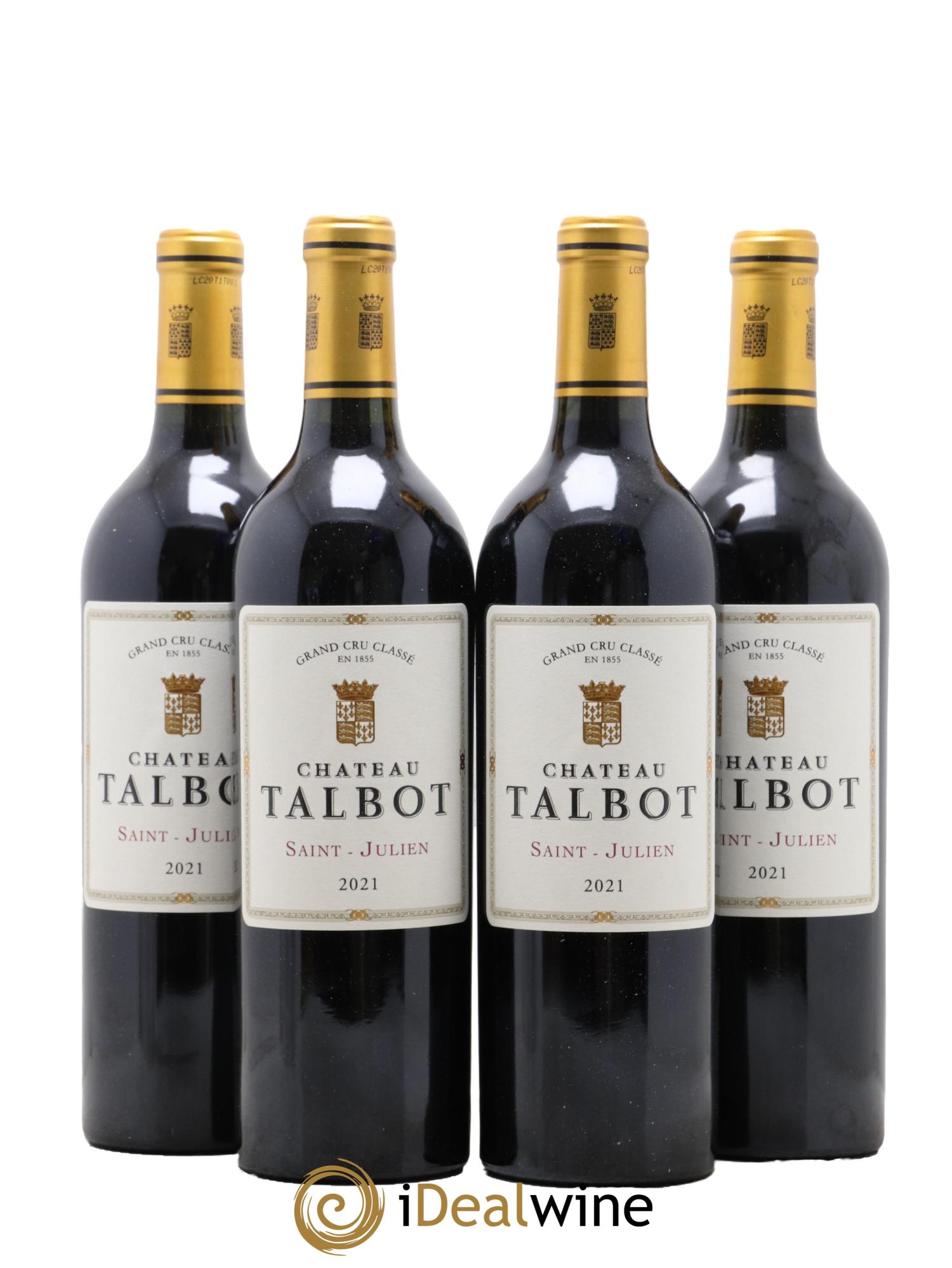 Château Talbot 4ème Grand Cru Classé 2021 - Posten von 4 Flaschen - 0