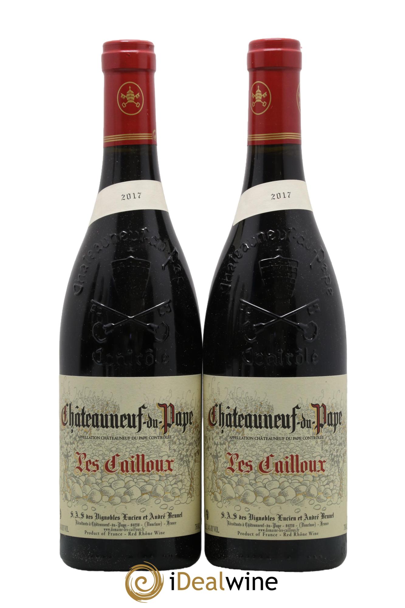 Châteauneuf-du-Pape Les Cailloux André Brunel 2017 - Posten von 2 Flaschen - 0