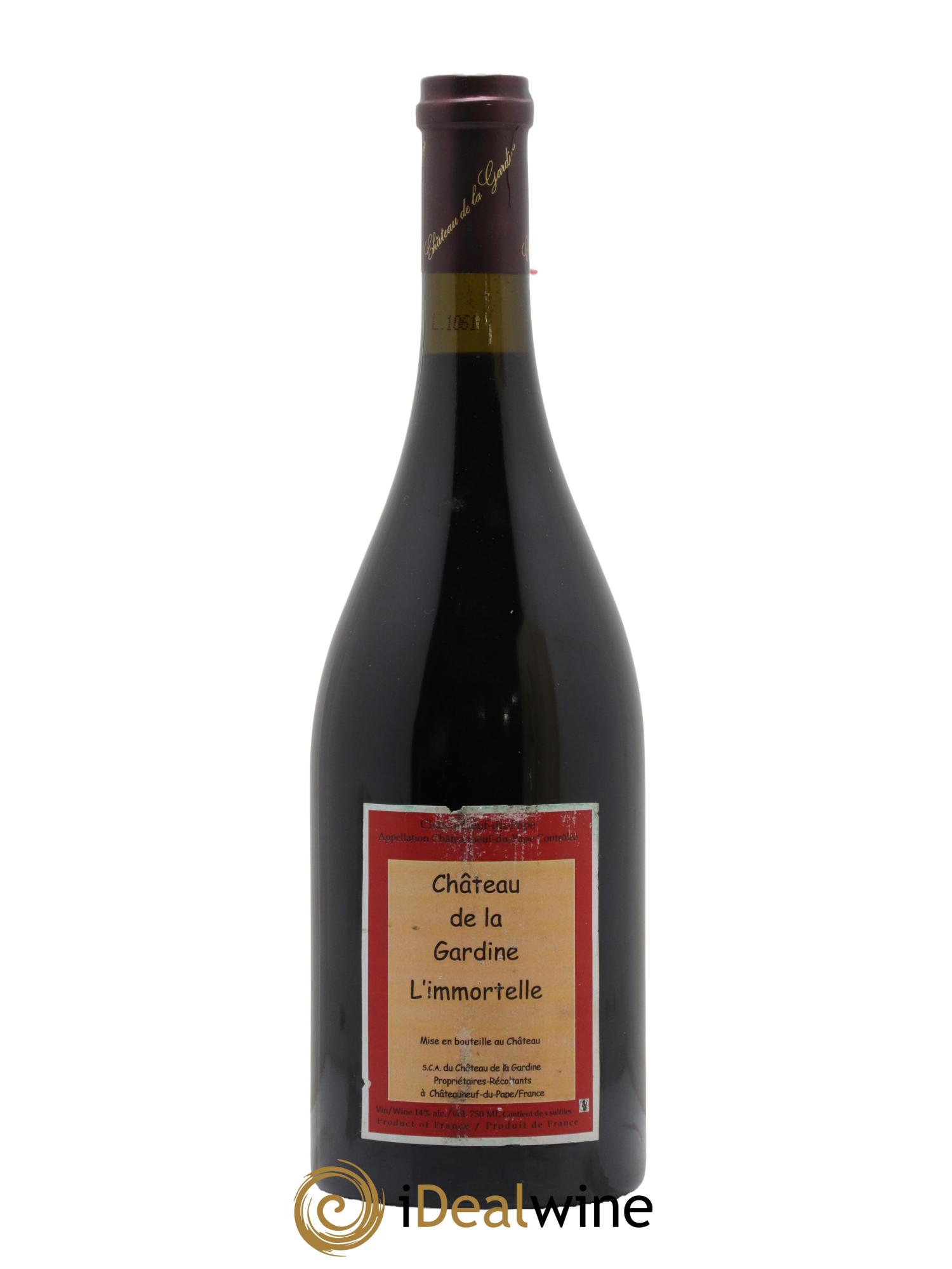 Châteauneuf-du-Pape Château de La Gardine L'Immortelle Famille Brunel 2007 - Lotto di 1 bottiglia - 2