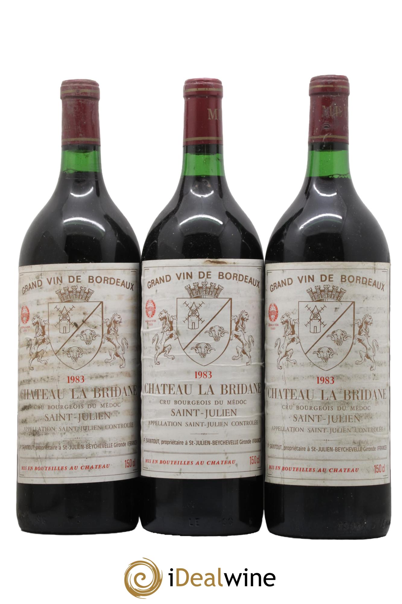 Château la Bridane Cru Bourgeois 1983 - Posten von 3 Magnum - 0