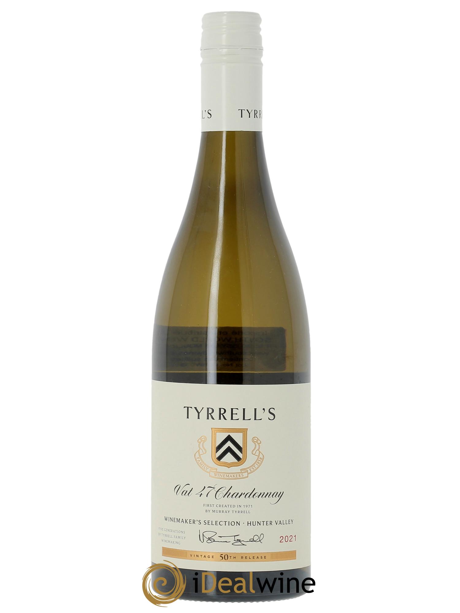 Hunter Valley Tyrrell's Wines VAT 47 Chardonnay  2021 - Lot of 1 bottle - 0