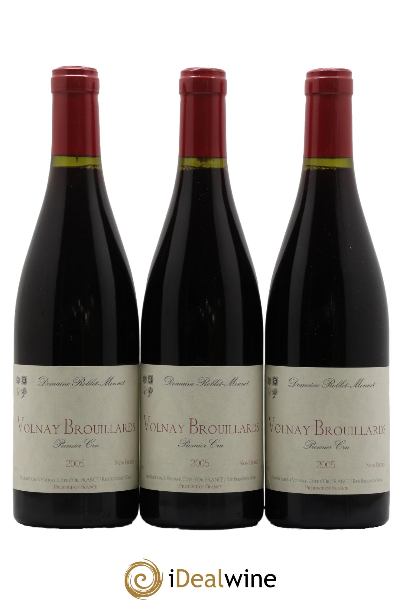 Volnay 1er Cru Brouillards Roblet-Monnot (Domaine)  2005 - Lot de 3 bouteilles - 0