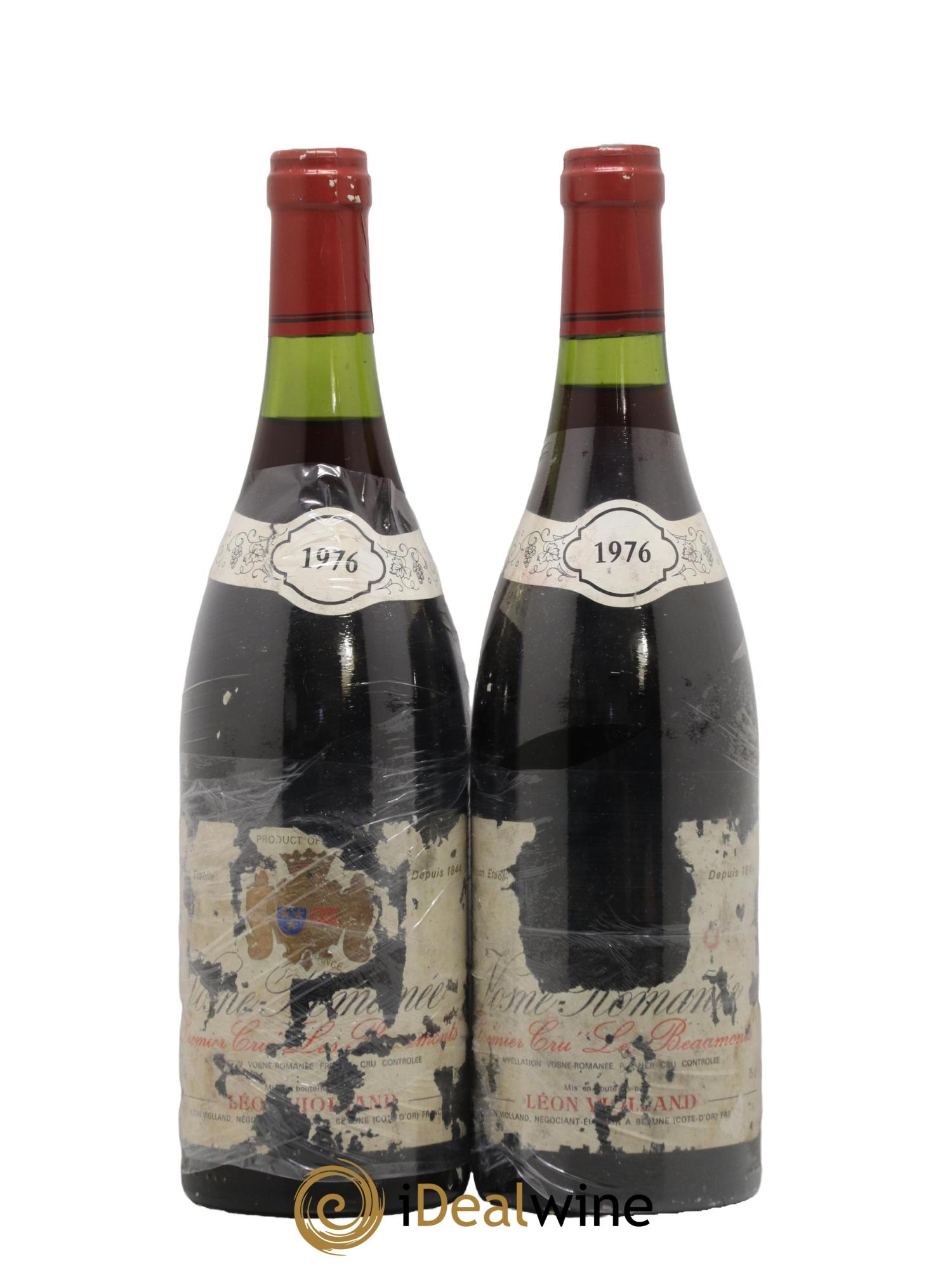 Vosne-Romanée 1er Cru Les Beaumonts Domaine Violland 1976 - Lot de 2 bouteilles - 0