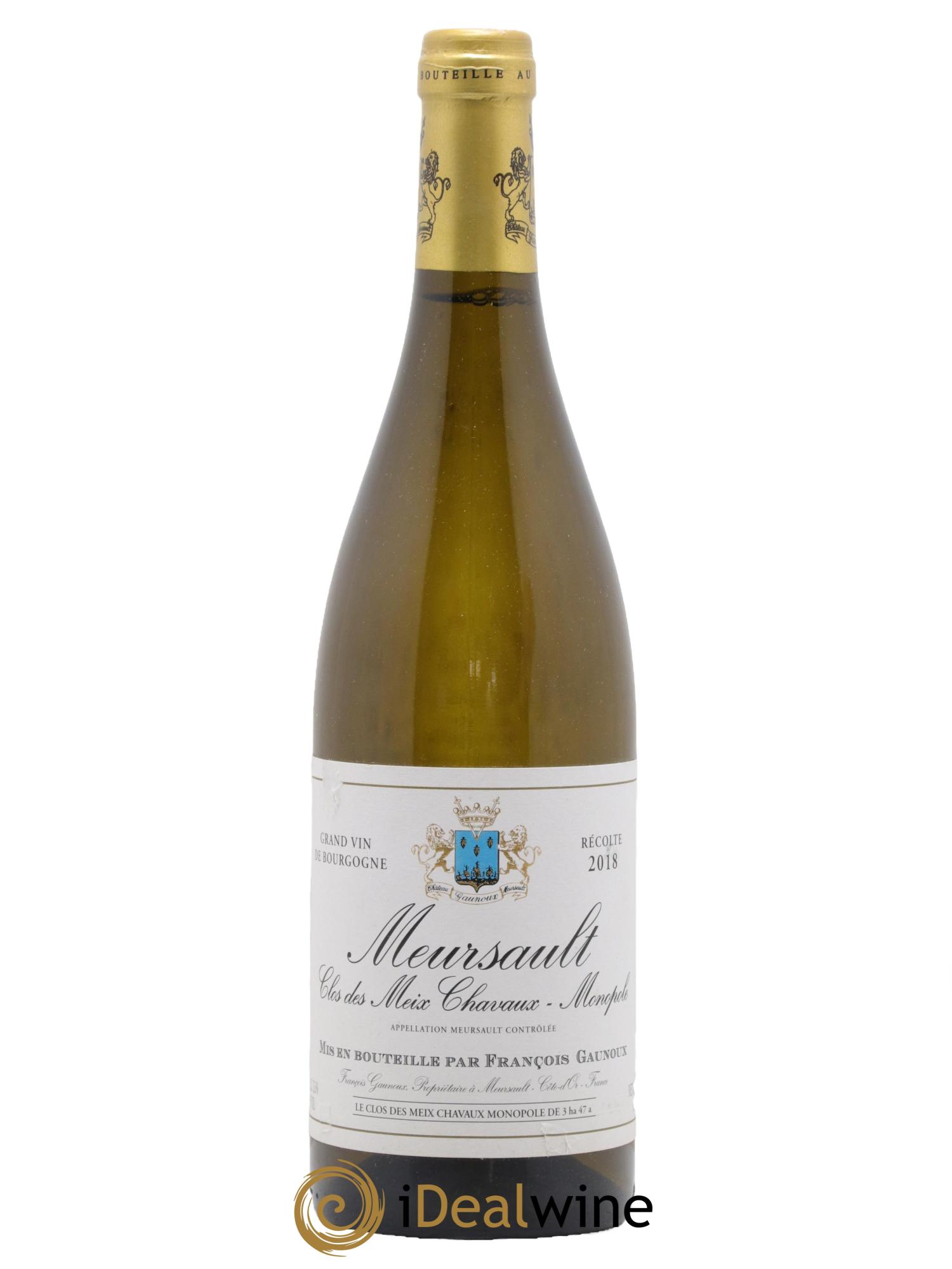 Meursault Clos Des Meix Chavaux Monopole François Gaunoux 2018 - Lotto di 1 bottiglia - 0