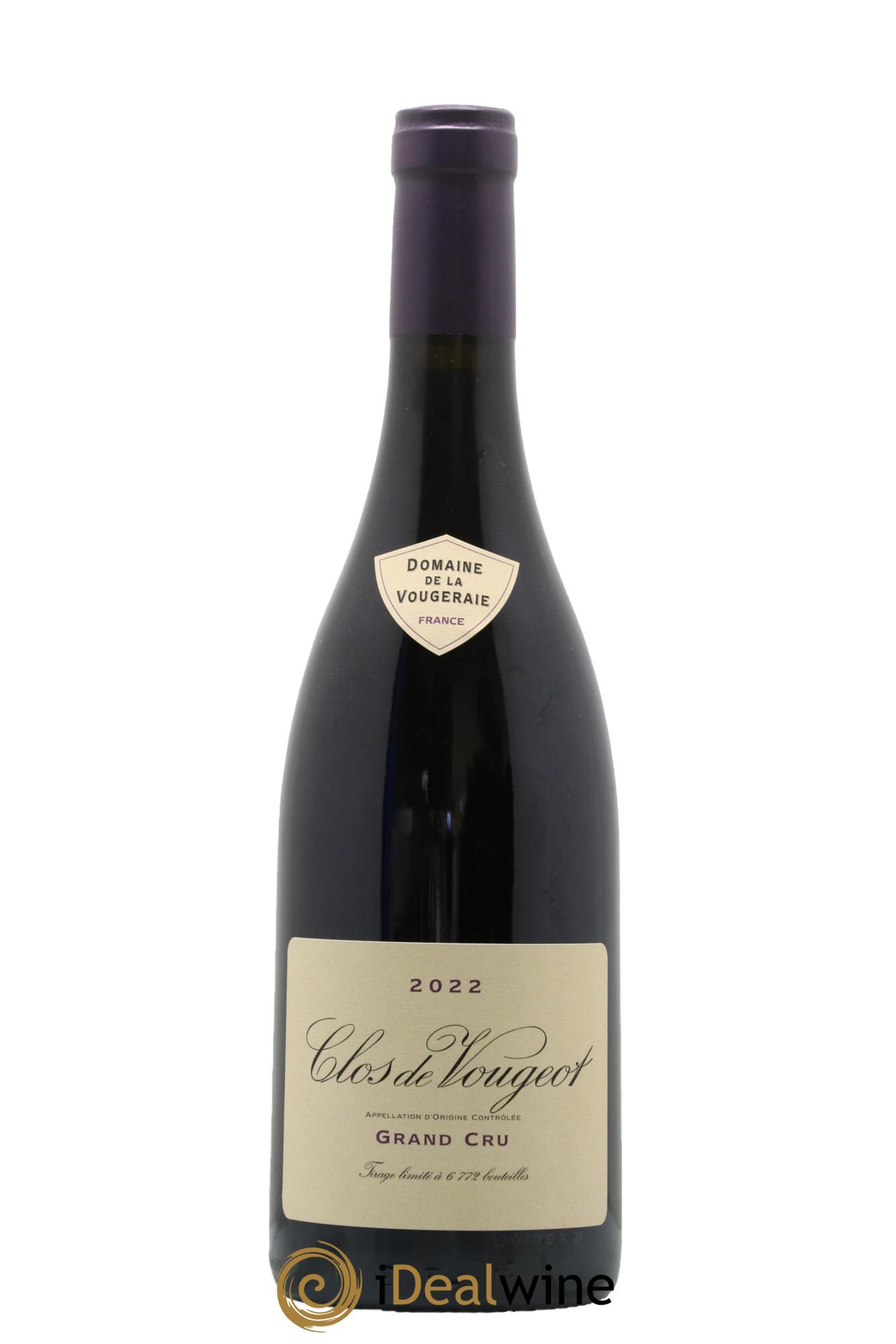 Clos de Vougeot Grand Cru La Vougeraie 2022 - Lot de 1 bouteille - 0