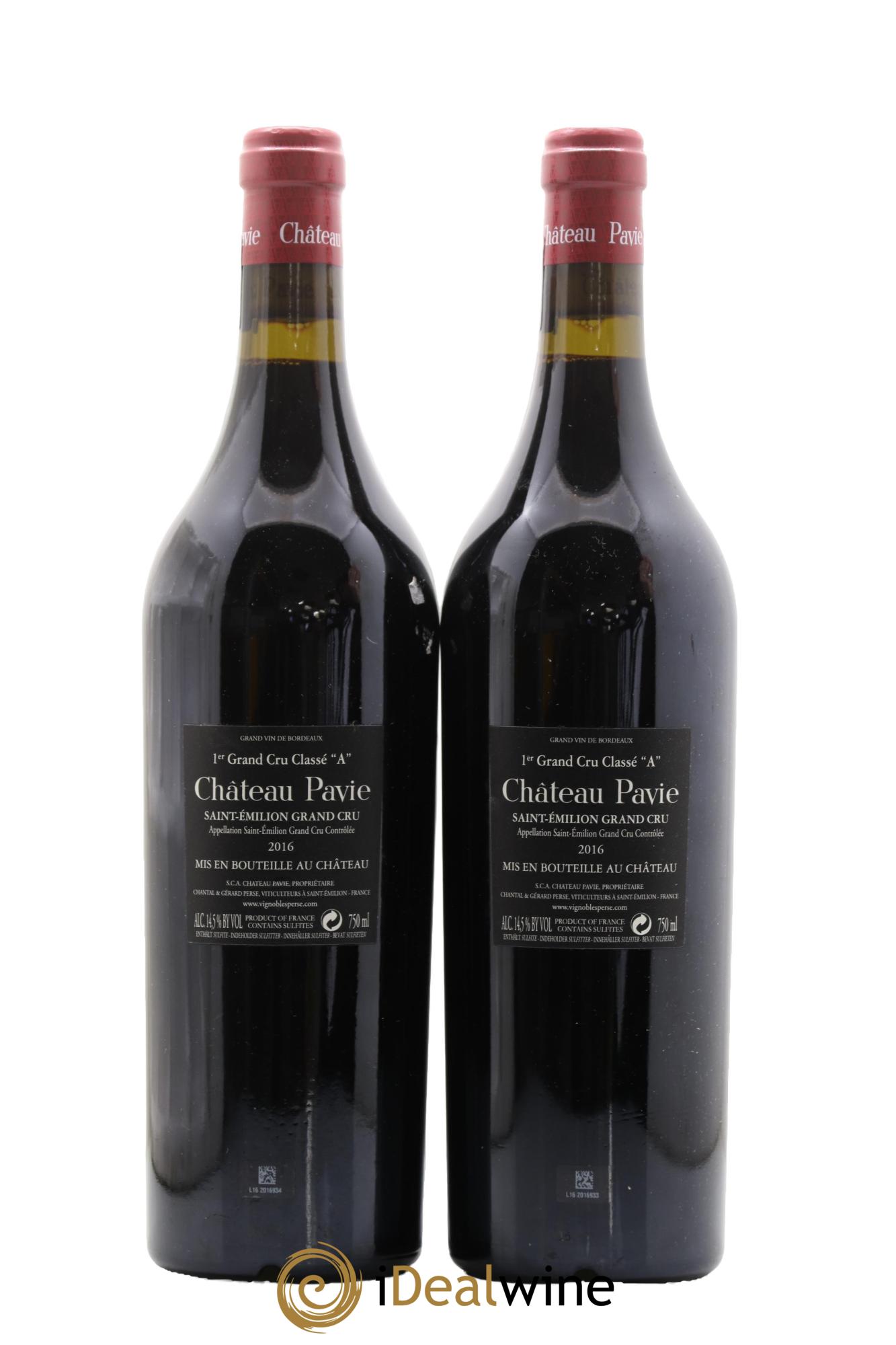 Château Pavie 1er Grand Cru Classé A 2016 - Lot of 2 bottles - 1