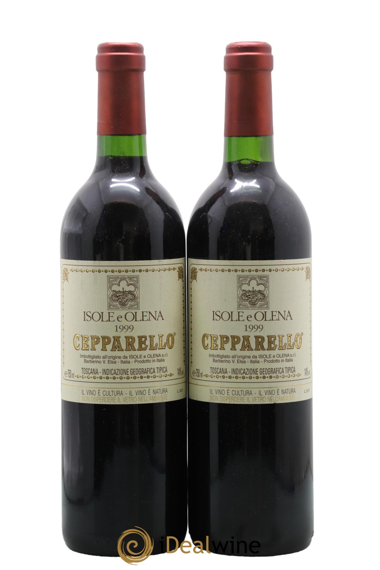 Toscana IGT Cepparello Isole e olena 1999 - Lotto di 2 bottiglie - 0