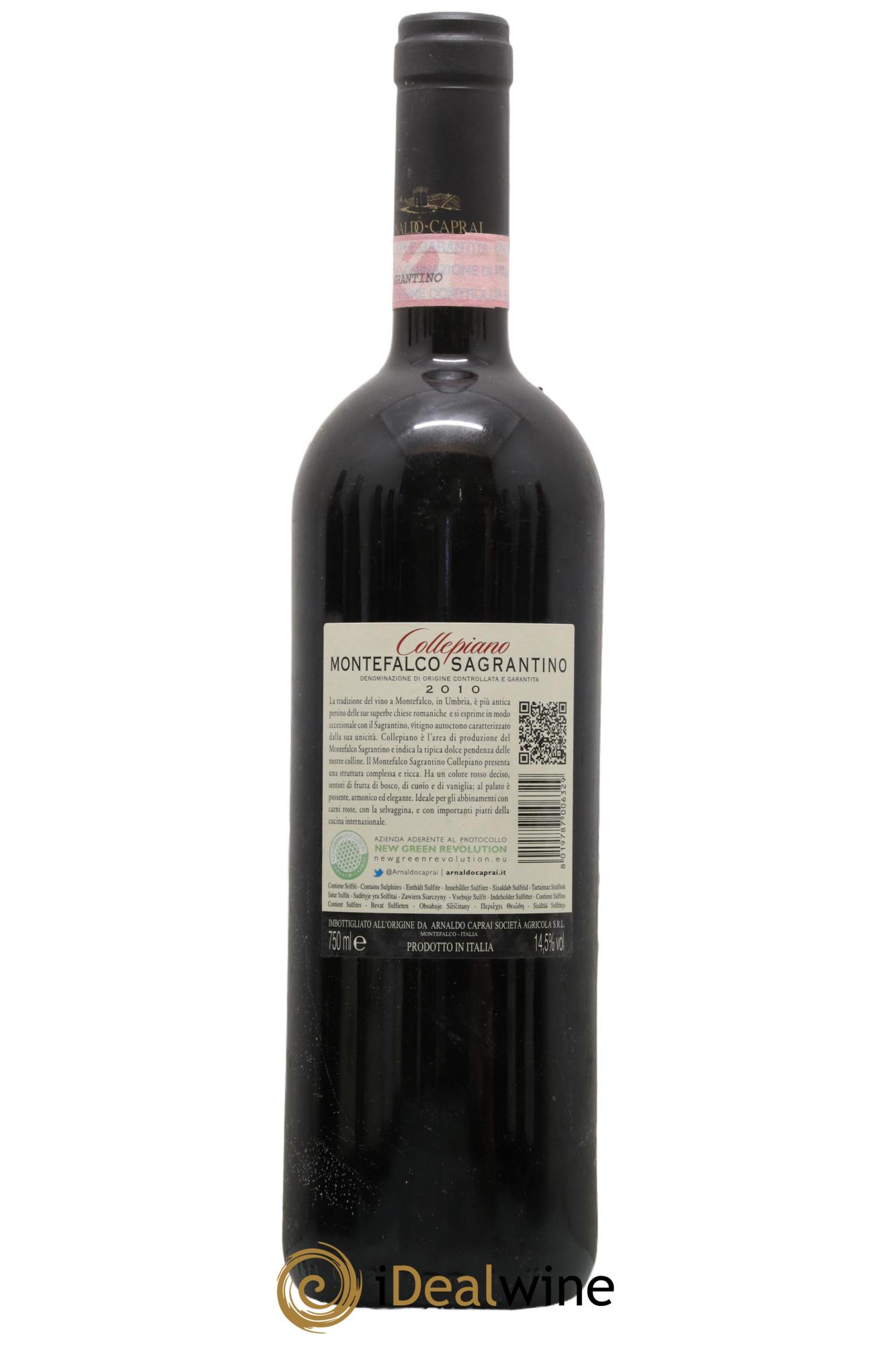 Ombrie Sagrantino di Montefalco Collepiano Arnaldo Caprai 2010 - Lot de 1 bouteille - 1