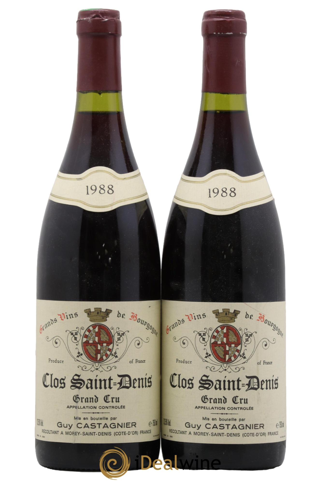 Clos Saint-Denis Grand Cru Castagnier (Domaine) 1988 - Lotto di 2 bottiglie - 0