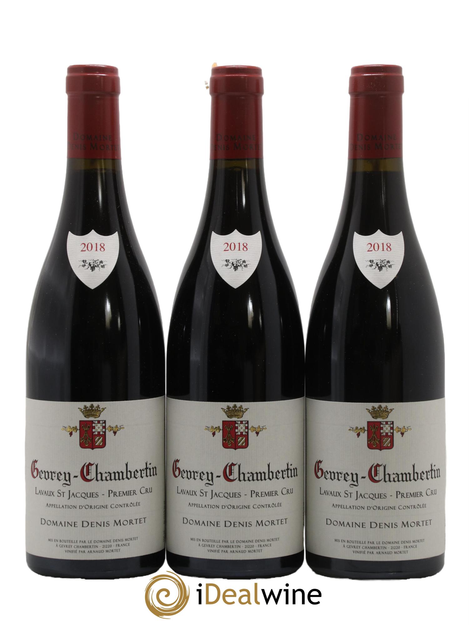 Gevrey-Chambertin 1er Cru Lavaux Saint Jacques Denis Mortet (Domaine) 2018 - Lot of 3 bottles - 0