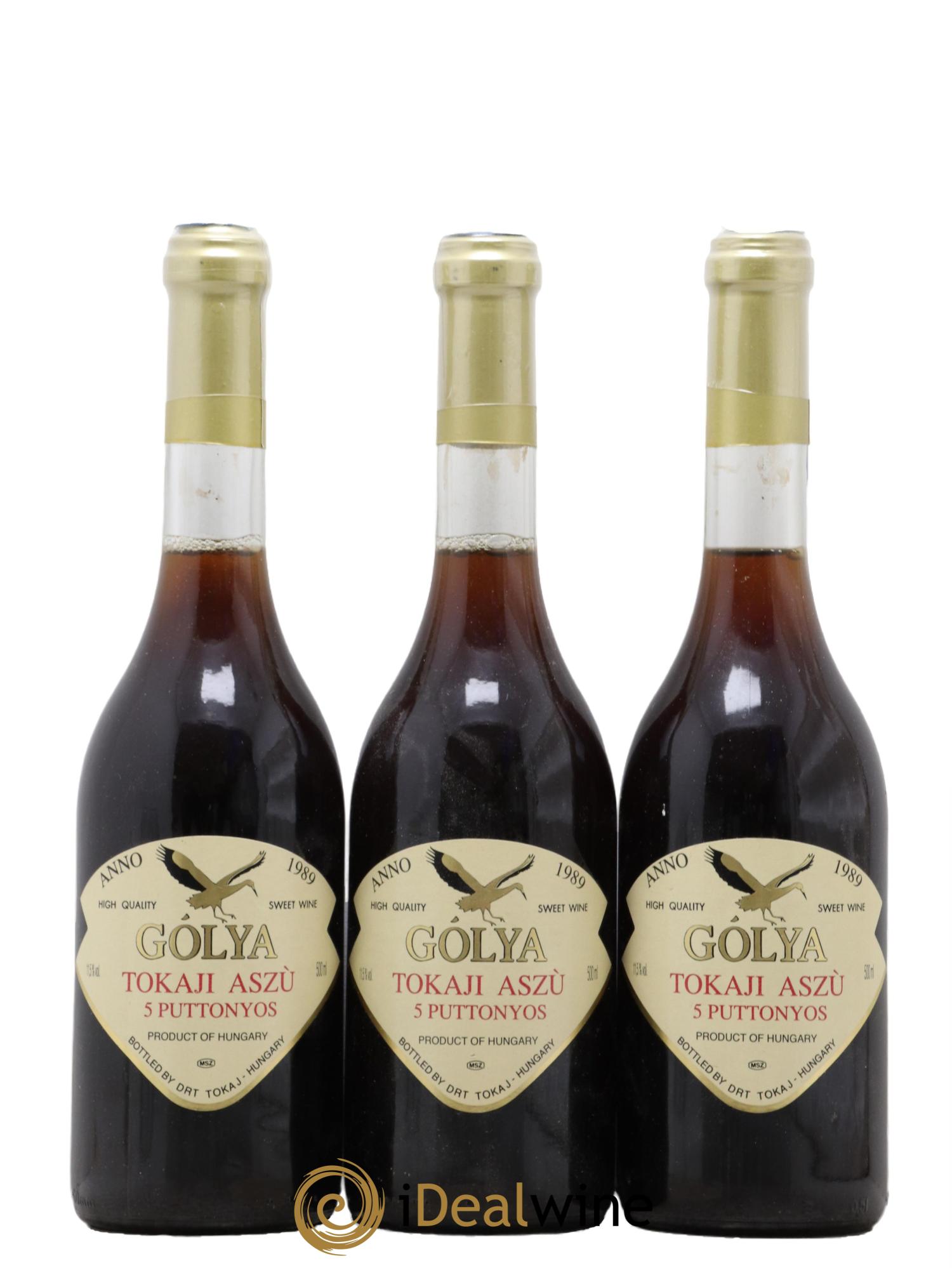 Tokaji Aszu 5 Puttonyos Domaine Golya 1989 - Lotto di 3 formati 50cl - 0