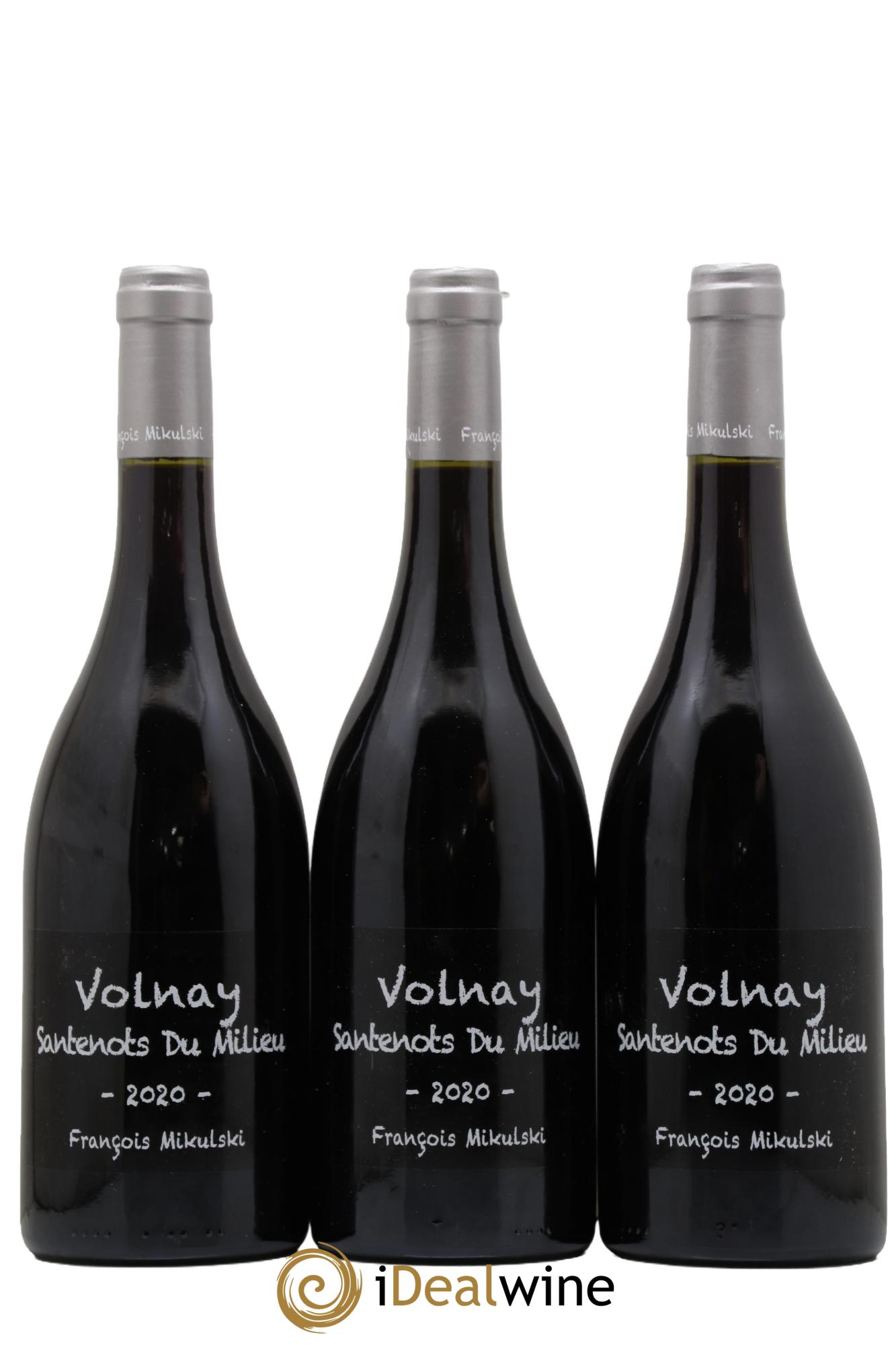 Volnay 1er Cru Santenots du Milieu François Mikulski 2020 - Lot of 3 bottles - 0