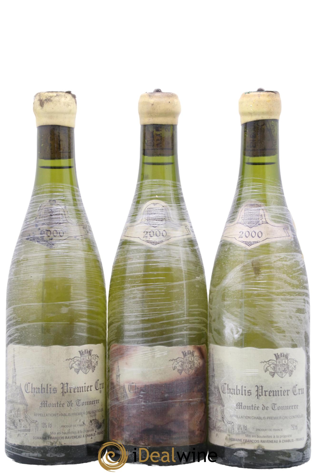 Chablis 1er Cru Montée de Tonnerre Raveneau (Domaine) 2000 - Lot of 3 bottles - 0