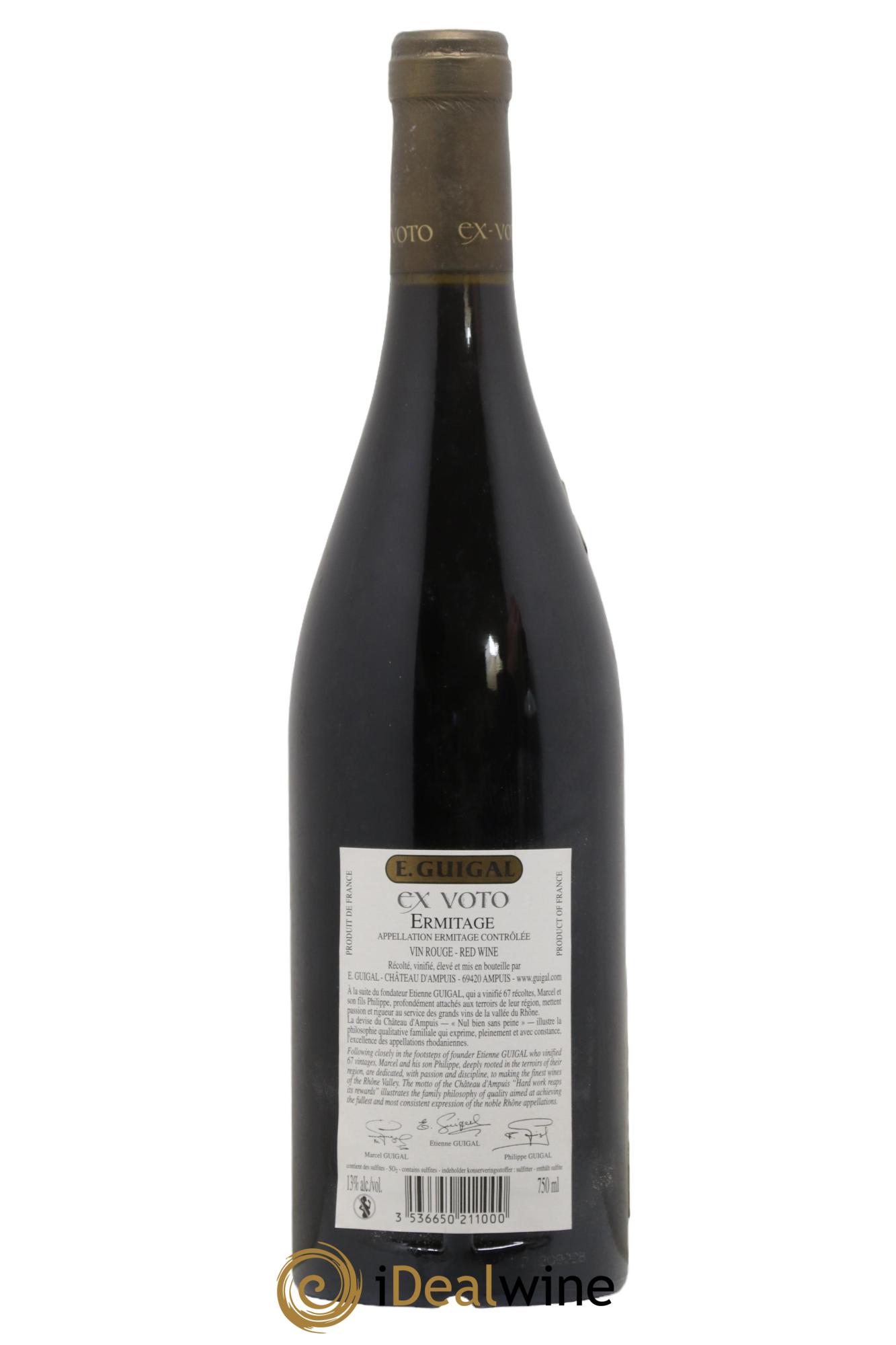 Ermitage Ex Voto Guigal 2005 - Lot de 1 bouteille - 1