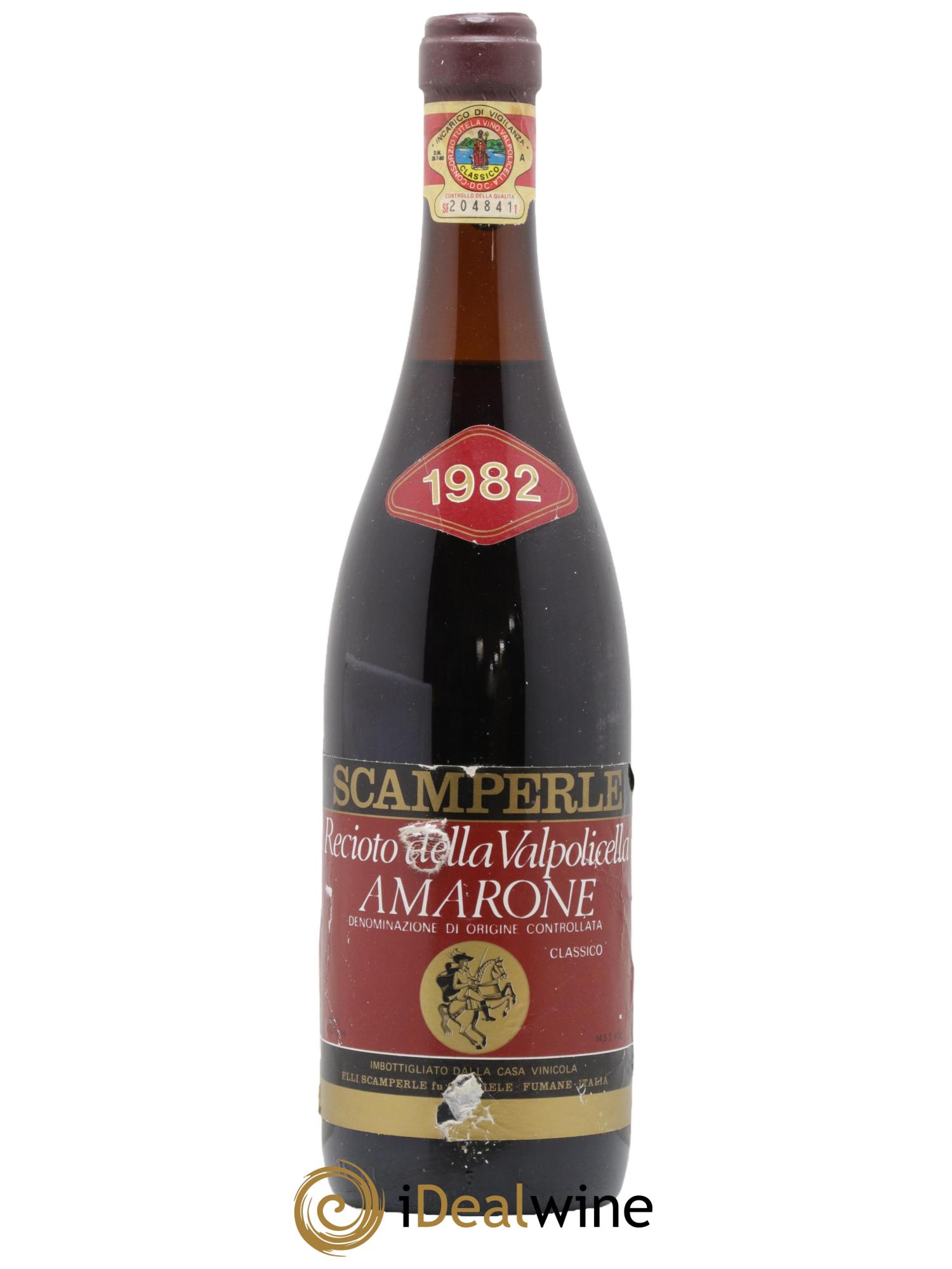 Amarone della Valpolicella DOC Scamperle 1982 - Lot de 1 bouteille - 0