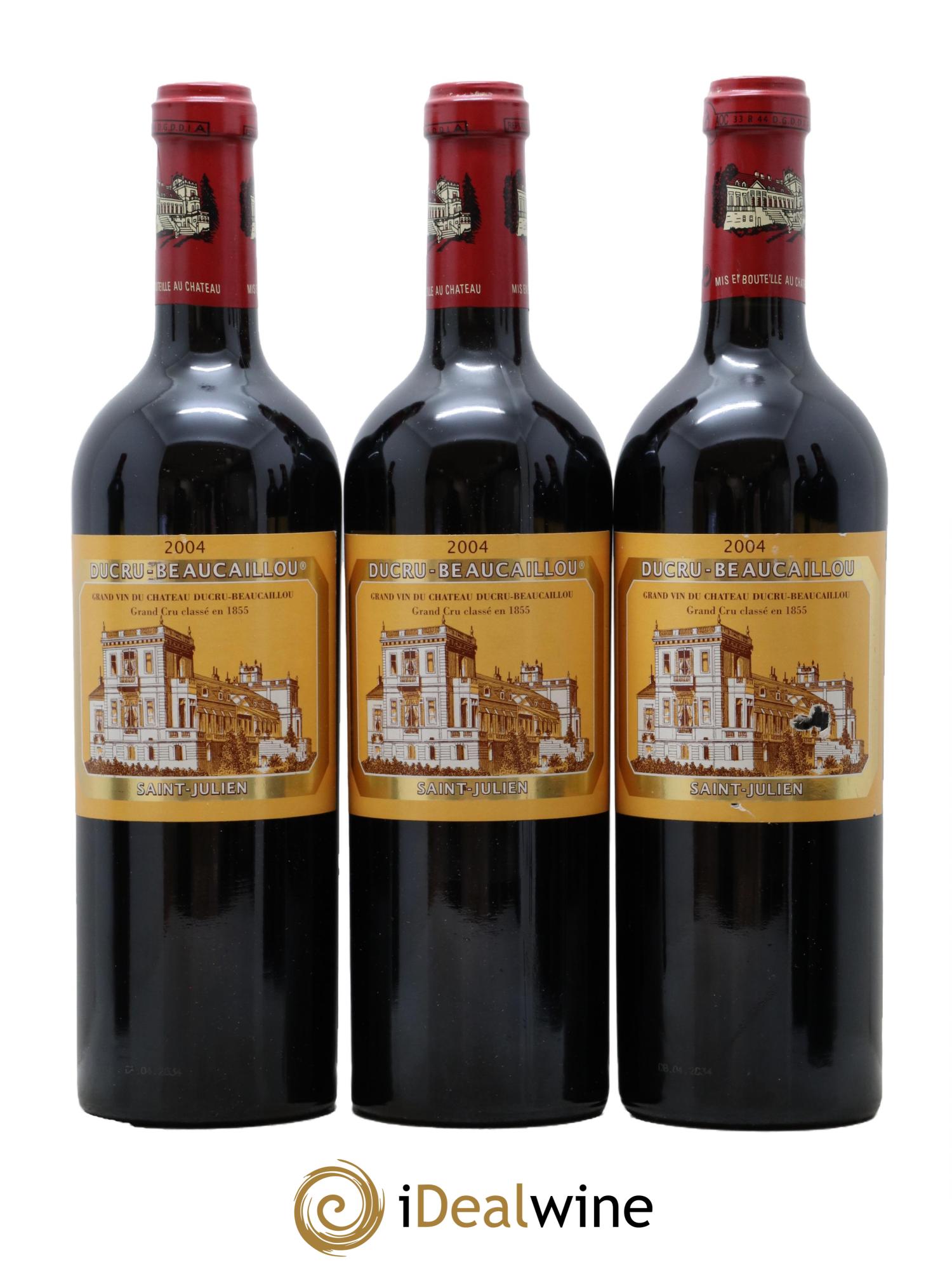 Château Ducru Beaucaillou 2ème Grand Cru Classé 2004 - Lot de 3 bouteilles - 0