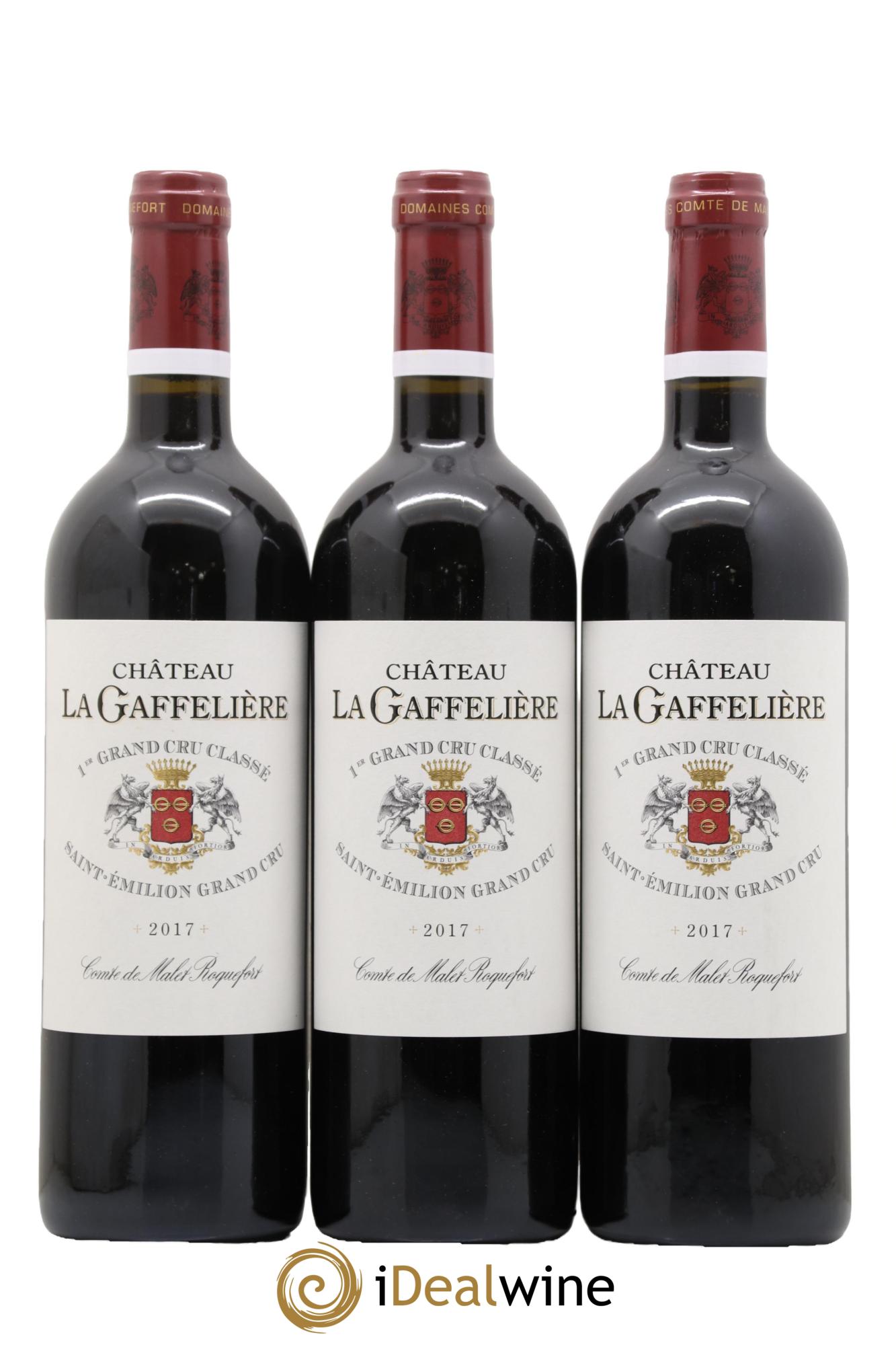 Château la Gaffelière 1er Grand Cru Classé B 2017 - Lotto di 3 bottiglie - 0