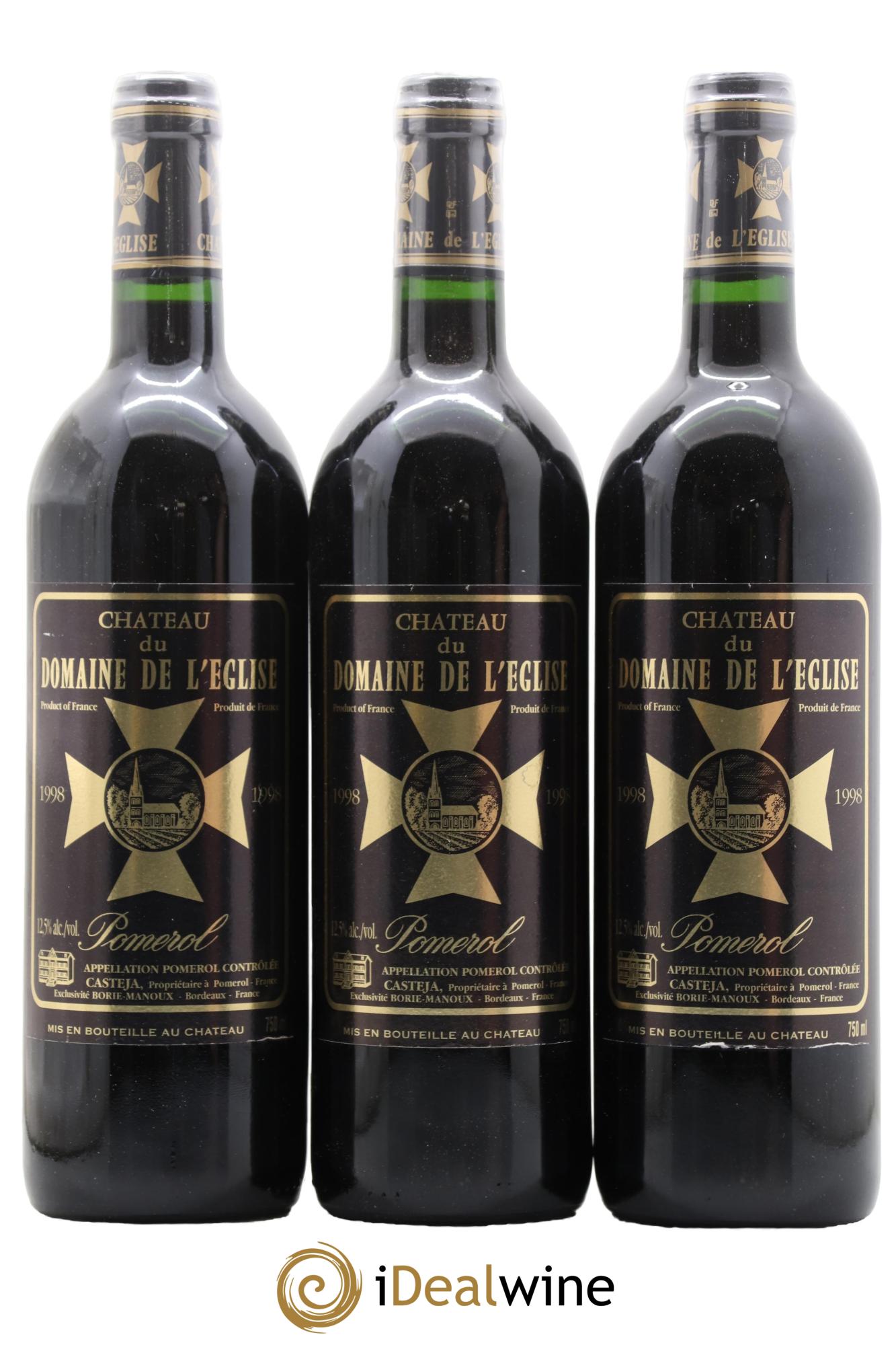 Château du Domaine de l'Église  1998 - Lot of 3 bottles - 0