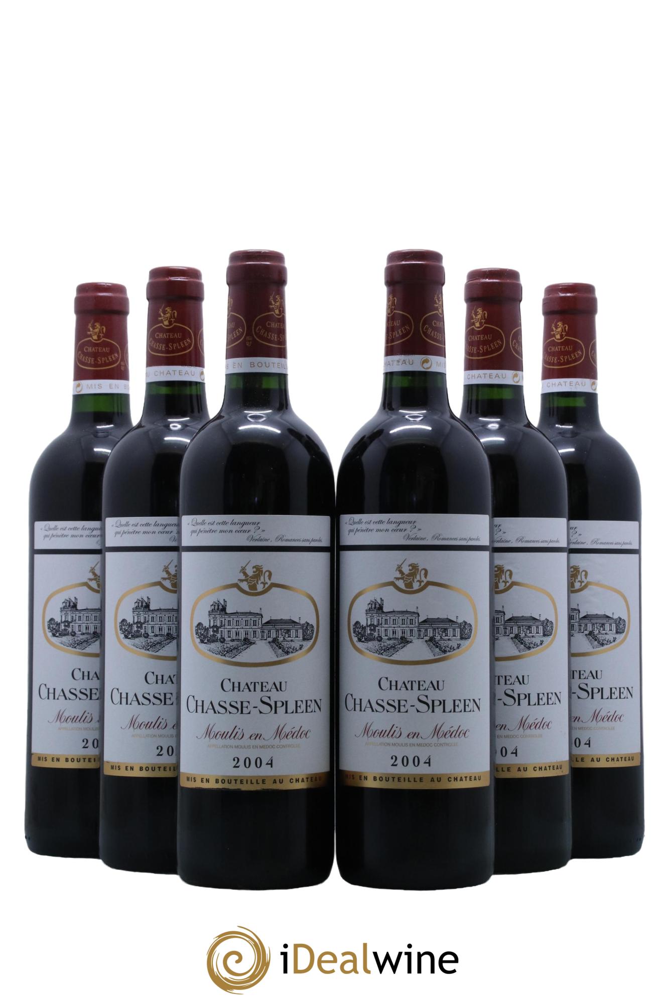 Château Chasse Spleen  2004 - Posten von 6 Flaschen - 0