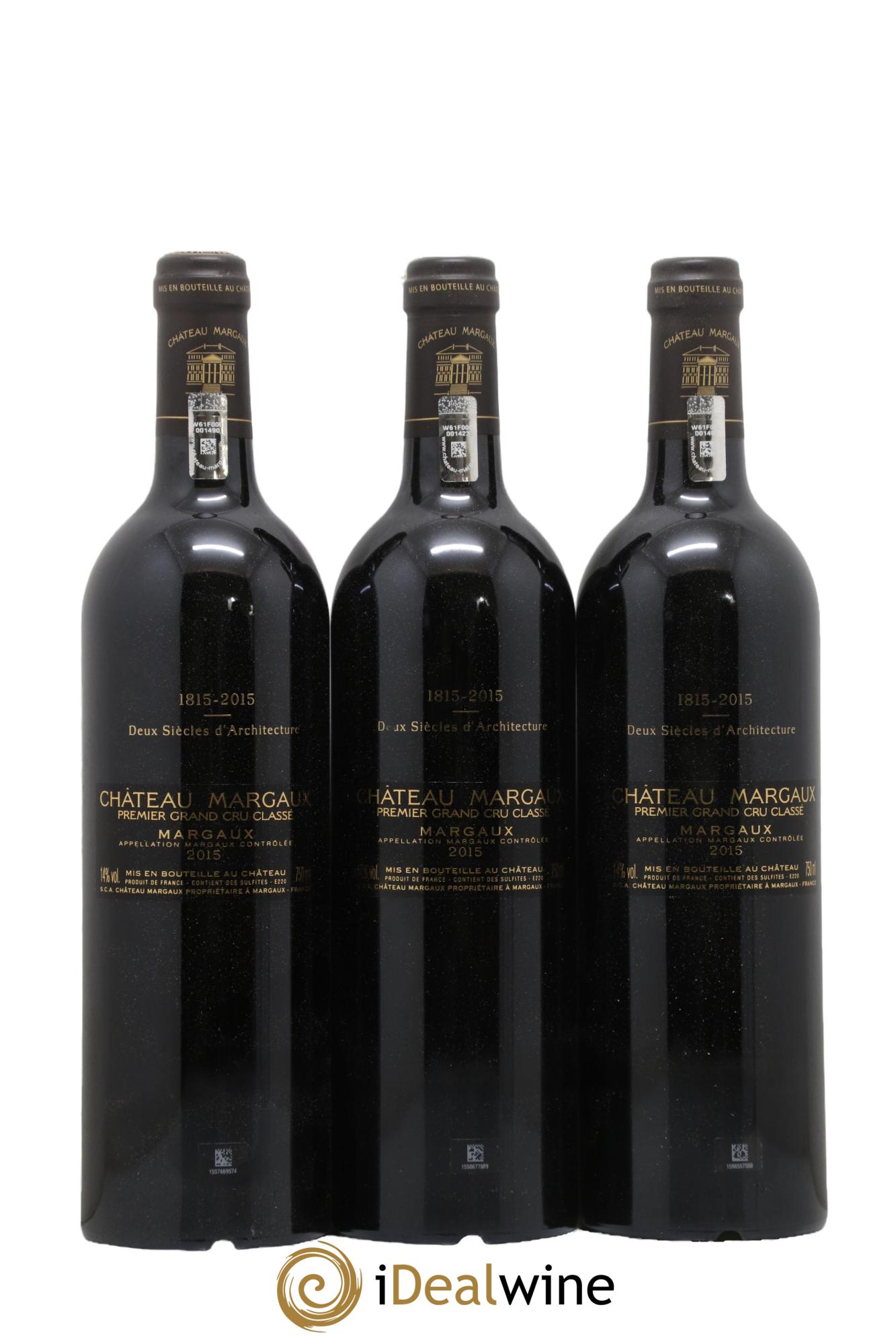 Château Margaux 1er Grand Cru Classé 2015 - Posten von 3 Flaschen - 1