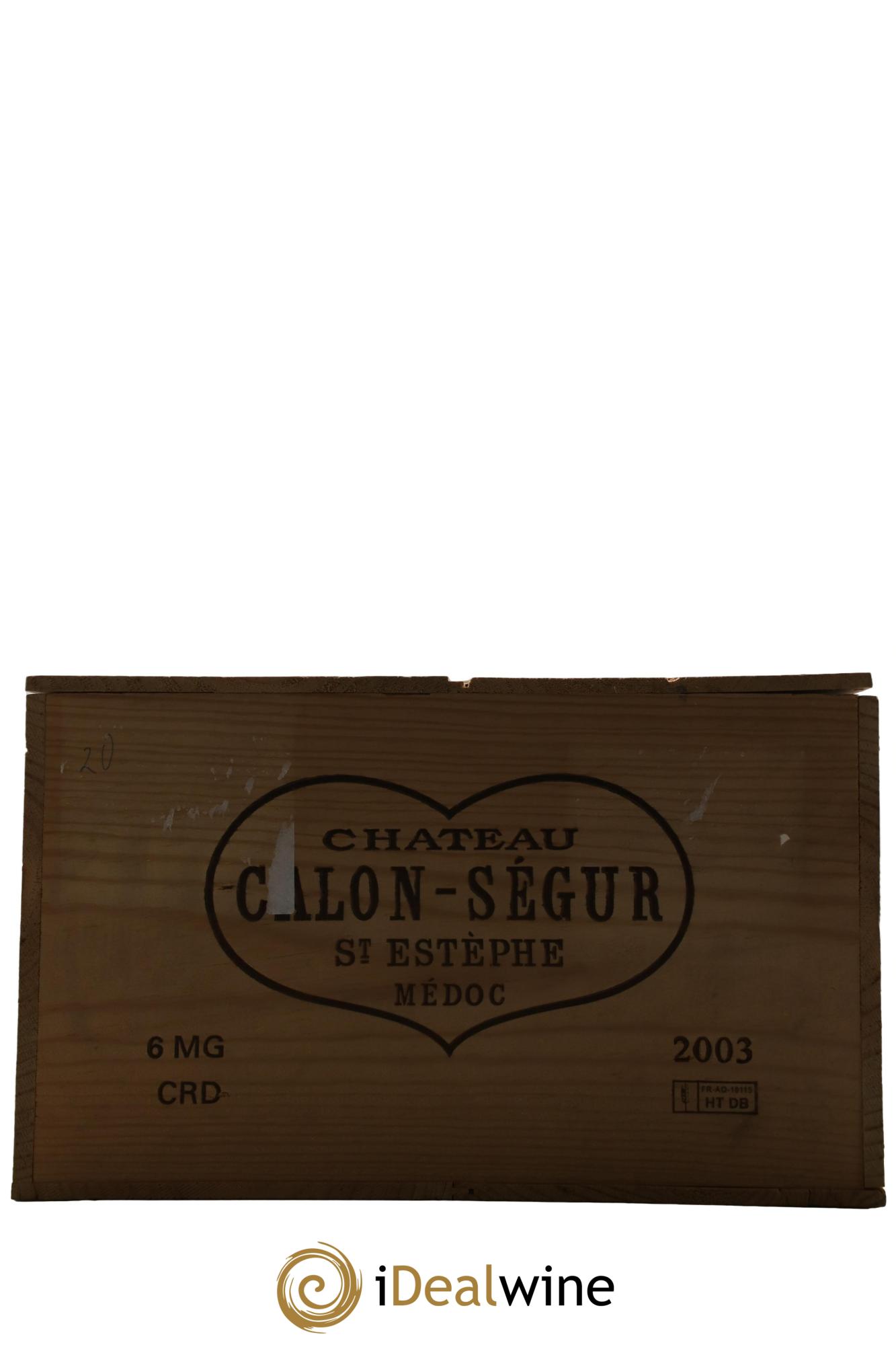 Château Calon Ségur 3ème Grand Cru Classé  2003 - Lot of 6 magnums - 3