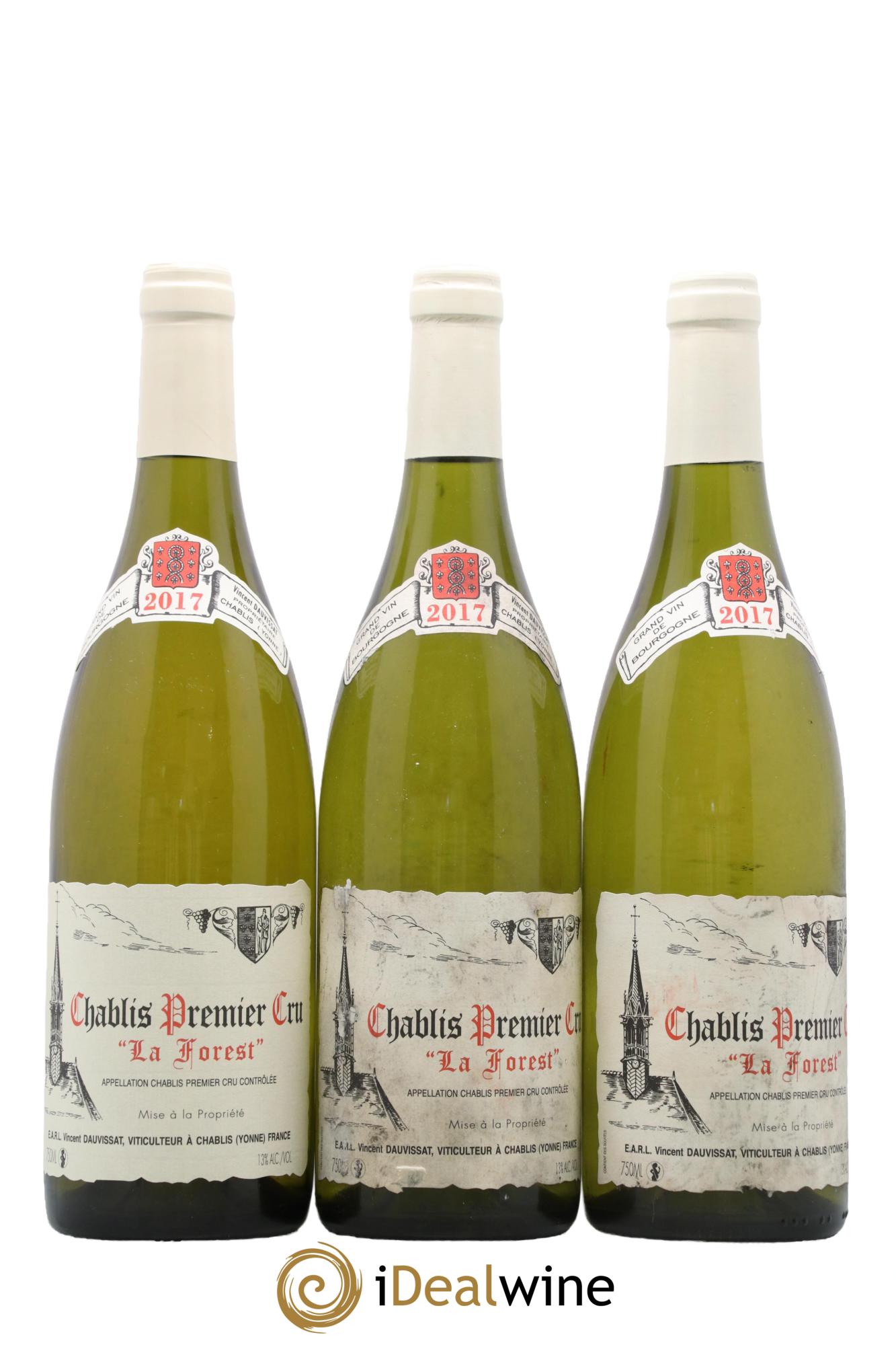 Chablis 1er Cru La Forest Vincent Dauvissat (Domaine) 2017 - Posten von 3 Flaschen - 0