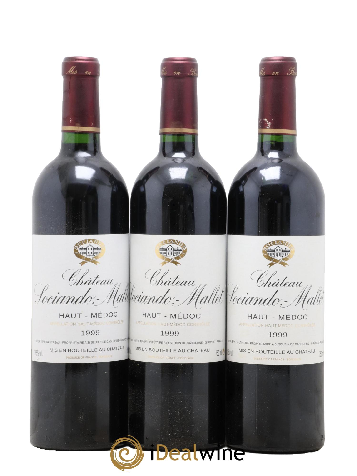 Château Sociando Mallet  1999 - Lot de 12 bouteilles - 4