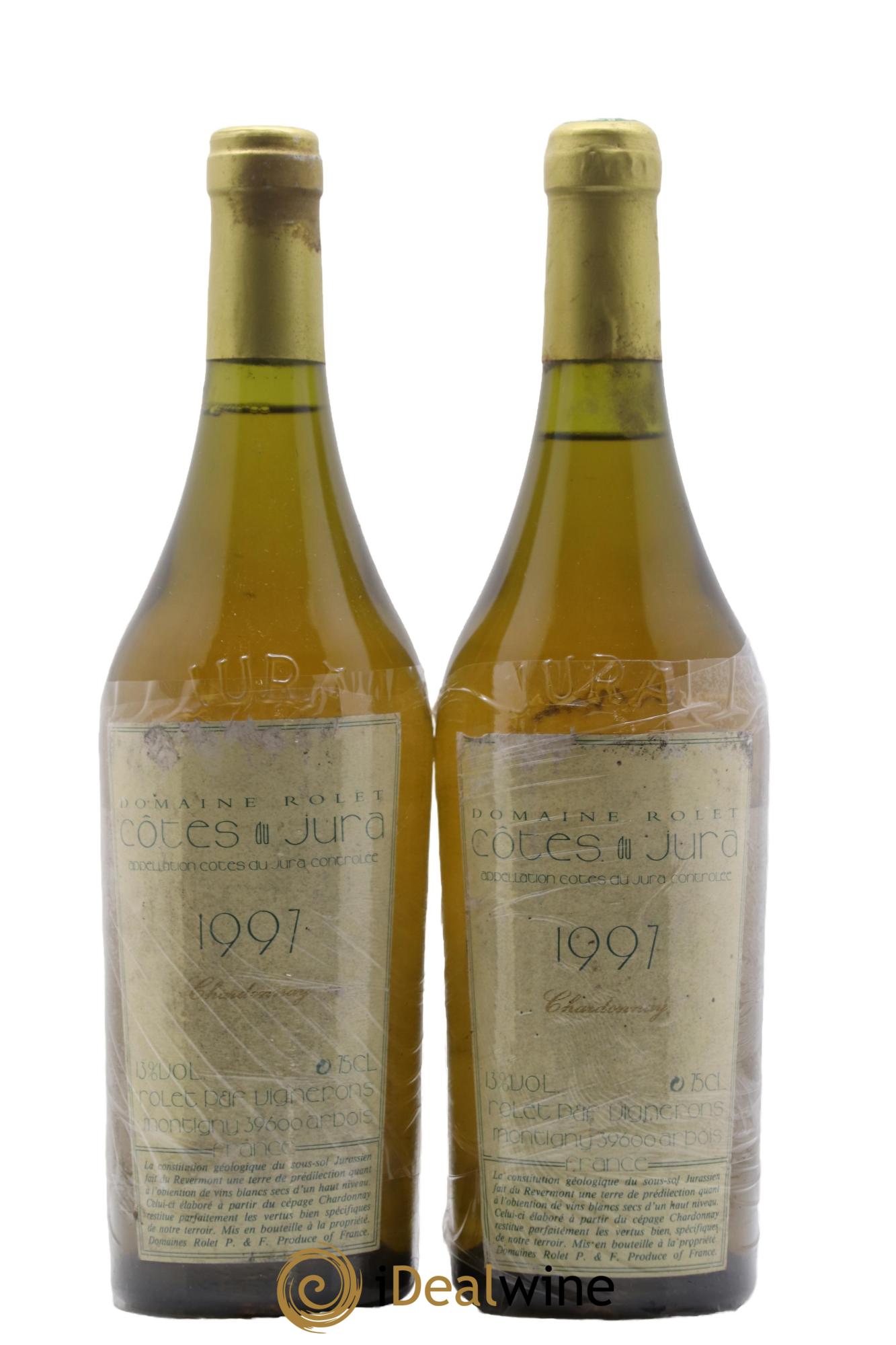 Côtes du Jura Chardonnay Rolet 1997 - Lot of 2 bottles - 0