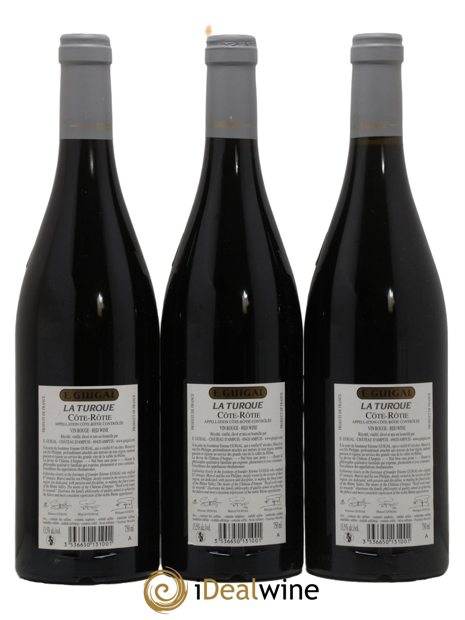 Côte-Rôtie La Turque Guigal 2016 - Lot de 3 bouteilles - 1