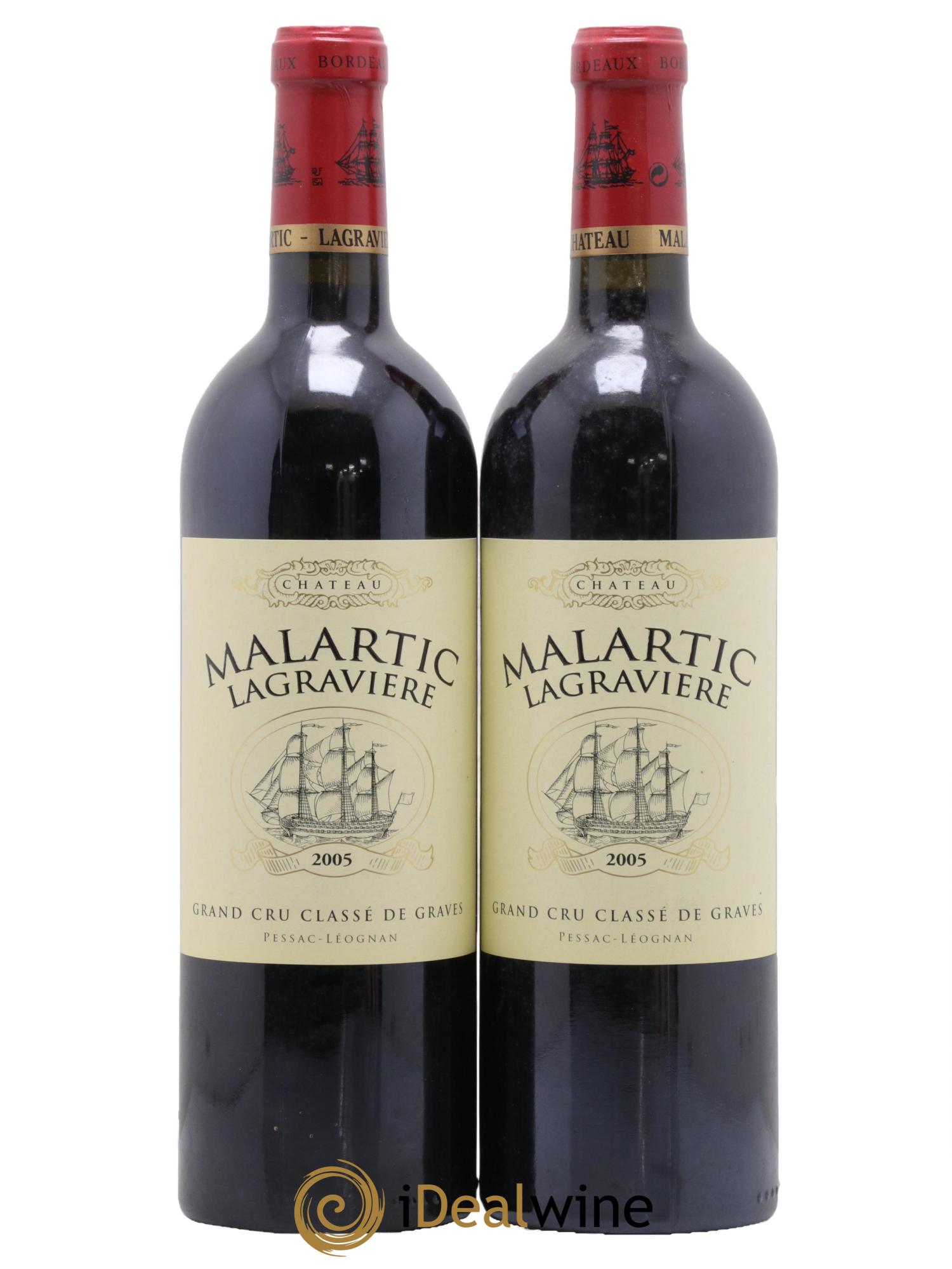 Château Malartic-Lagravière Cru Classé de Graves 2005 - Lotto di 2 bottiglie - 0