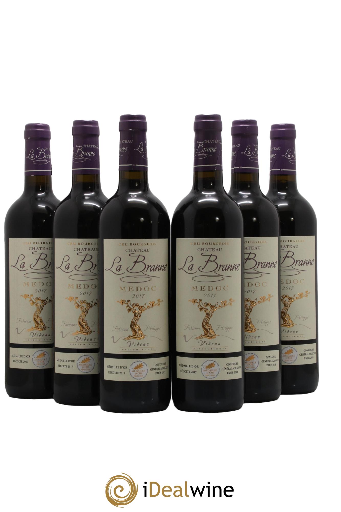 Médoc Chateau La Branne 2017 - Lot de 6 bouteilles - 0