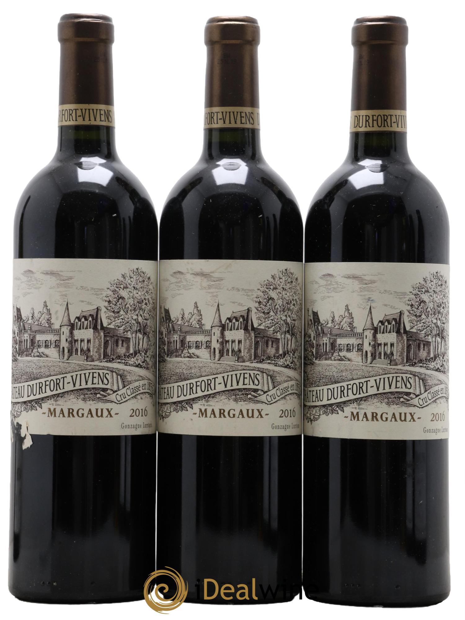 Château Durfort Vivens 2ème Grand Cru Classé  2016 - Lot of 3 bottles - 0