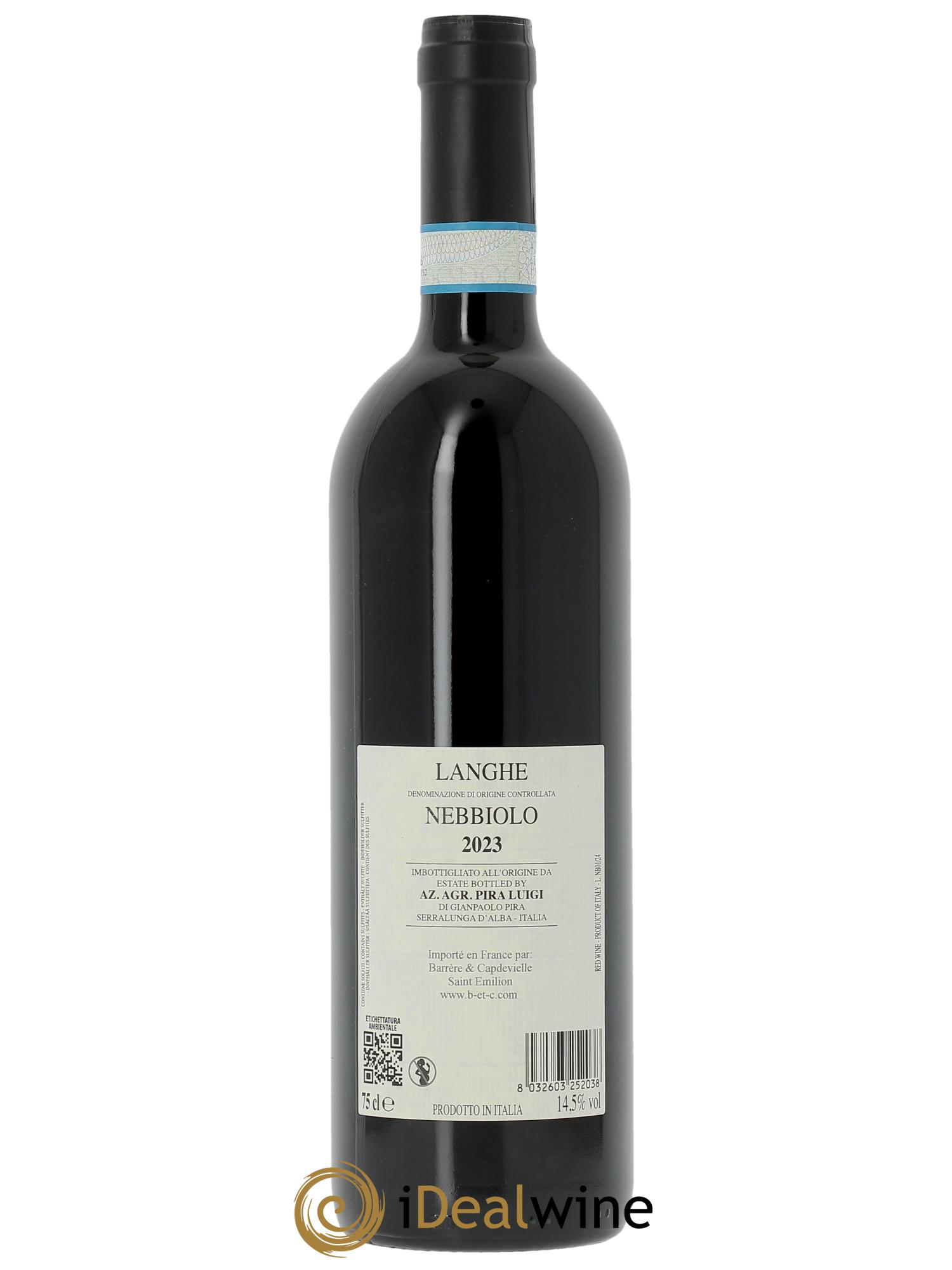 Langhe DOC Luigi Pira Nebbiolo  2023 - Lot de 1 bouteille - 1