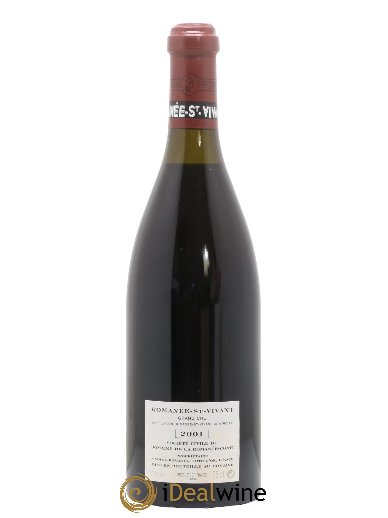 Romanée-Saint-Vivant Grand Cru Domaine de la Romanée-Conti 2001 - Posten von 1 Flasche - 1