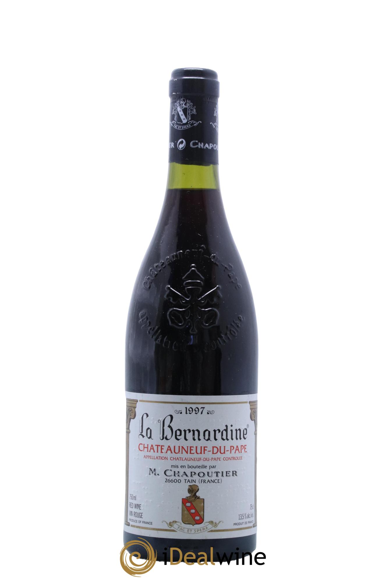 Châteauneuf-du-Pape La Bernardine Chapoutier 1997 - Posten von 1 Flasche - 0