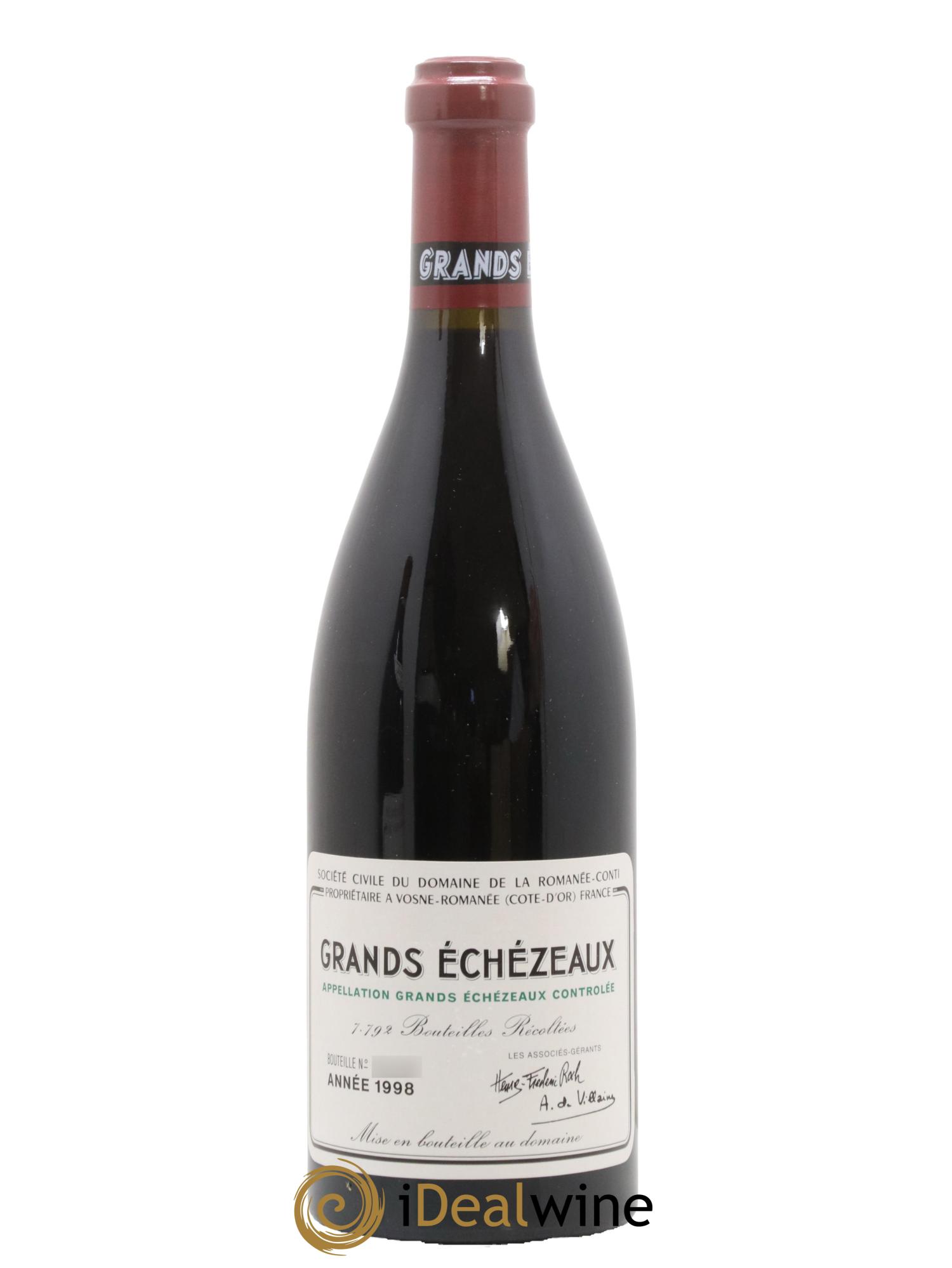 Grands-Echezeaux Grand Cru Domaine de la Romanée-Conti 1998 - Lot de 1 bouteille - 0