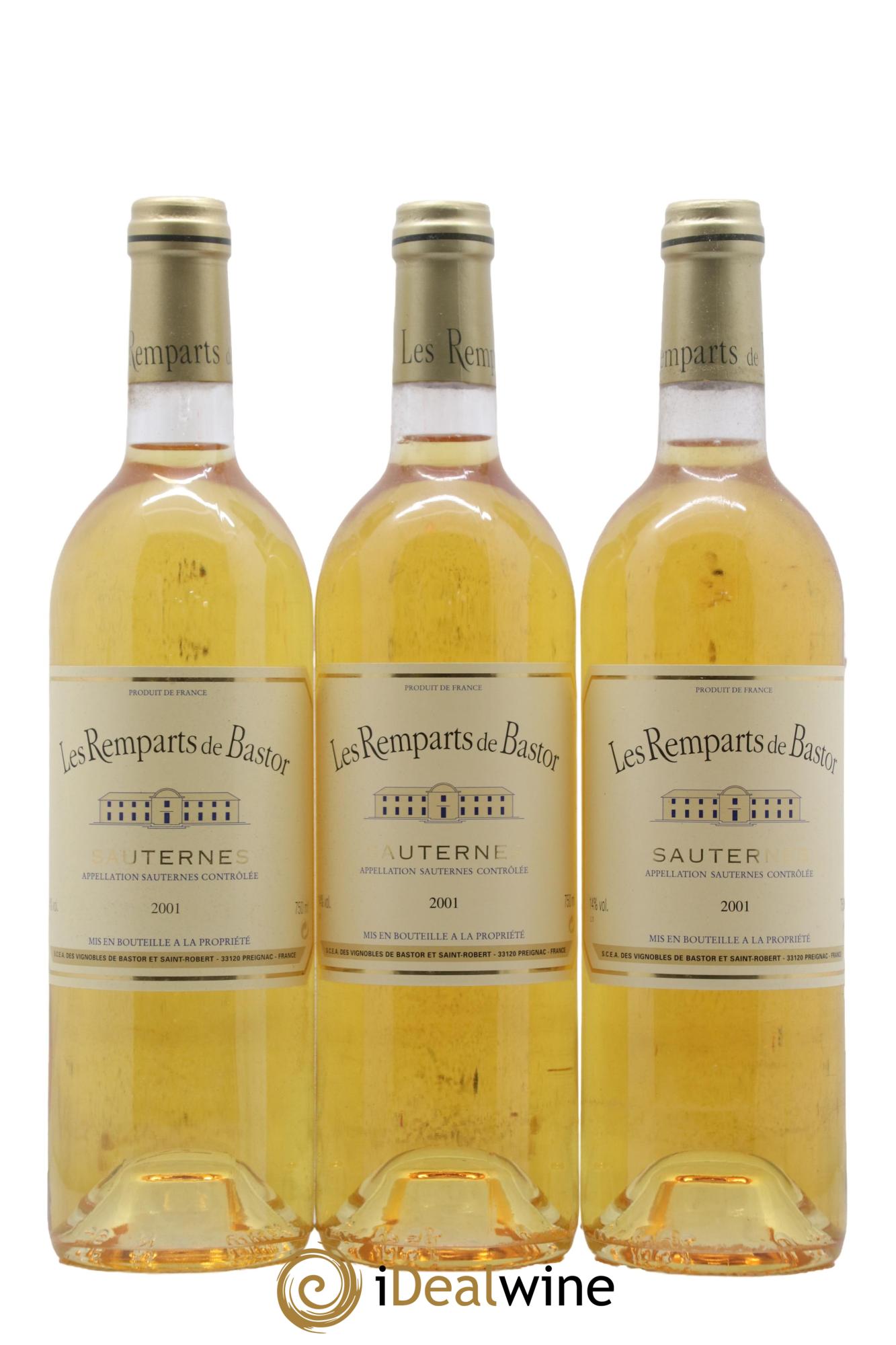 Sauternes Les Remparts De Bastor 2001 - Posten von 3 Flaschen - 0