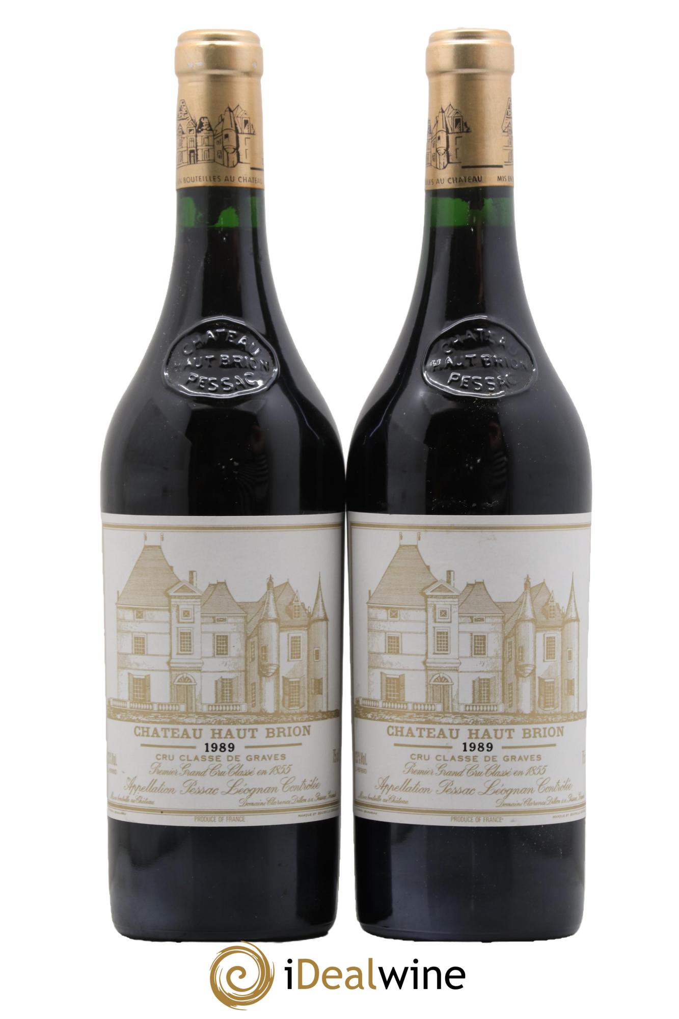 Château Haut Brion 1er Grand Cru Classé 1989 - Lotto di 2 bottiglie - 0