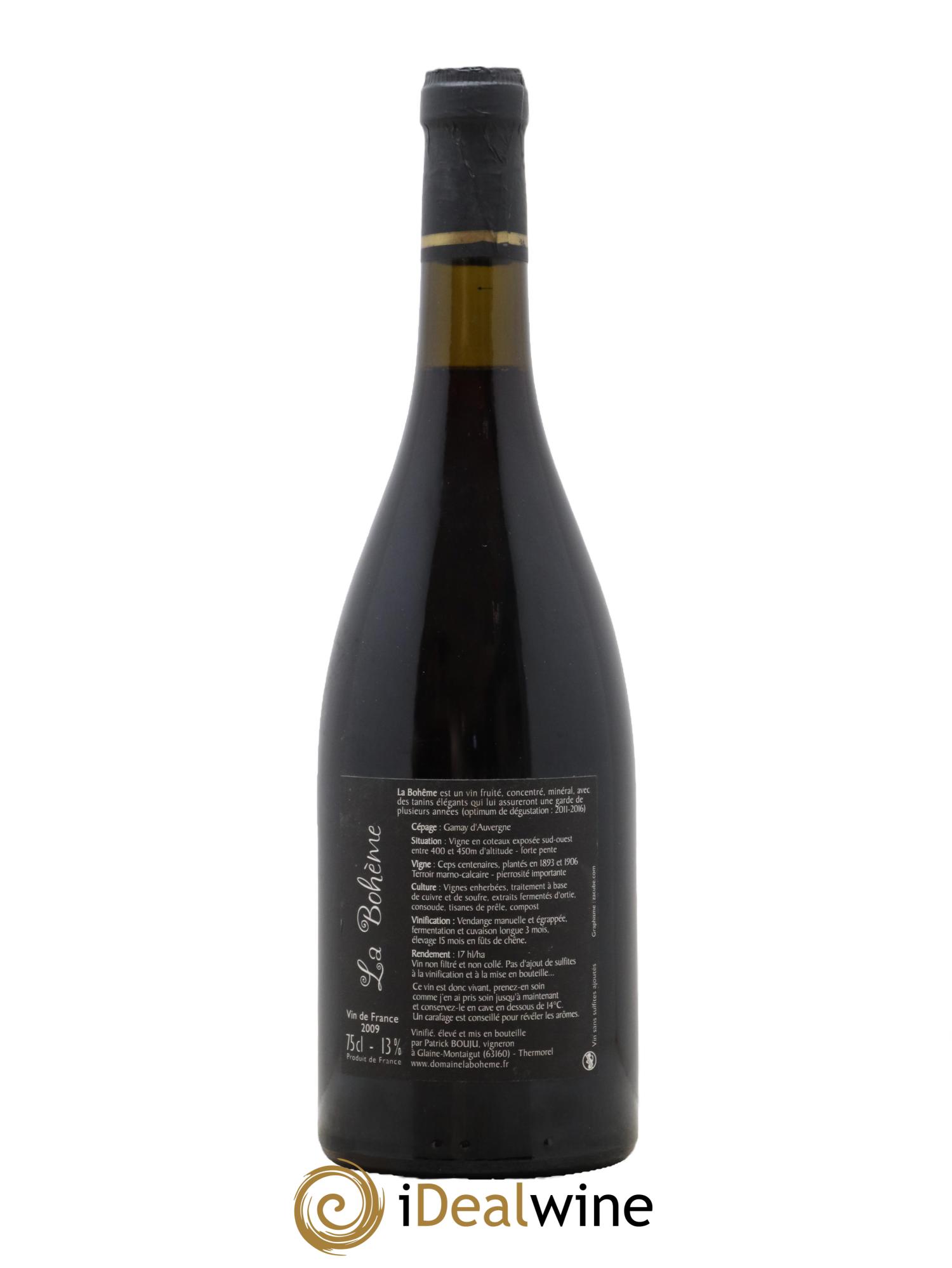 Vin de France La Bohème Patrick Bouju - La Bohème 2009 - Lotto di 1 bottiglia - 1