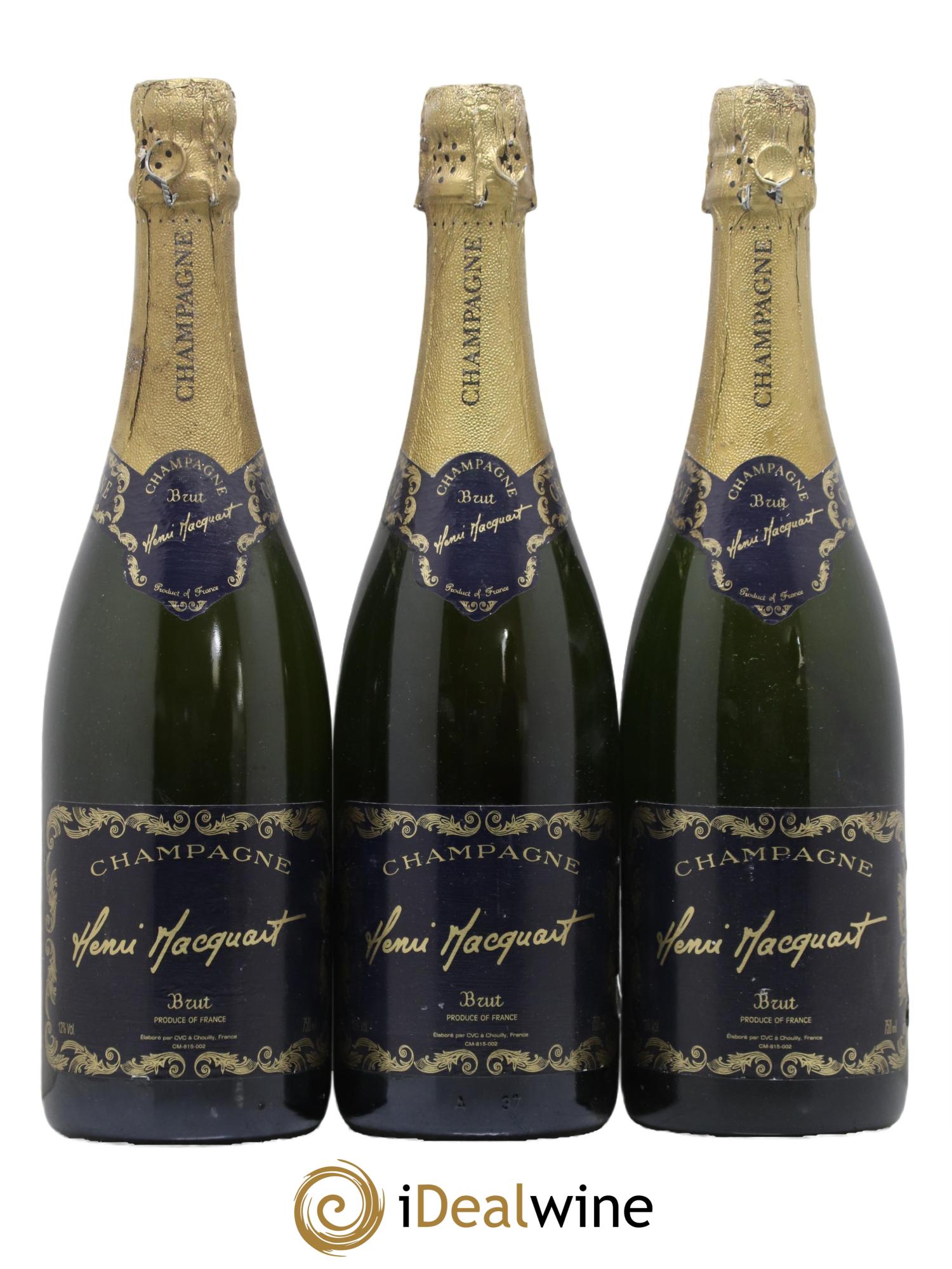 Champagne Henri Macquart - Lot of 3 bottles - 0