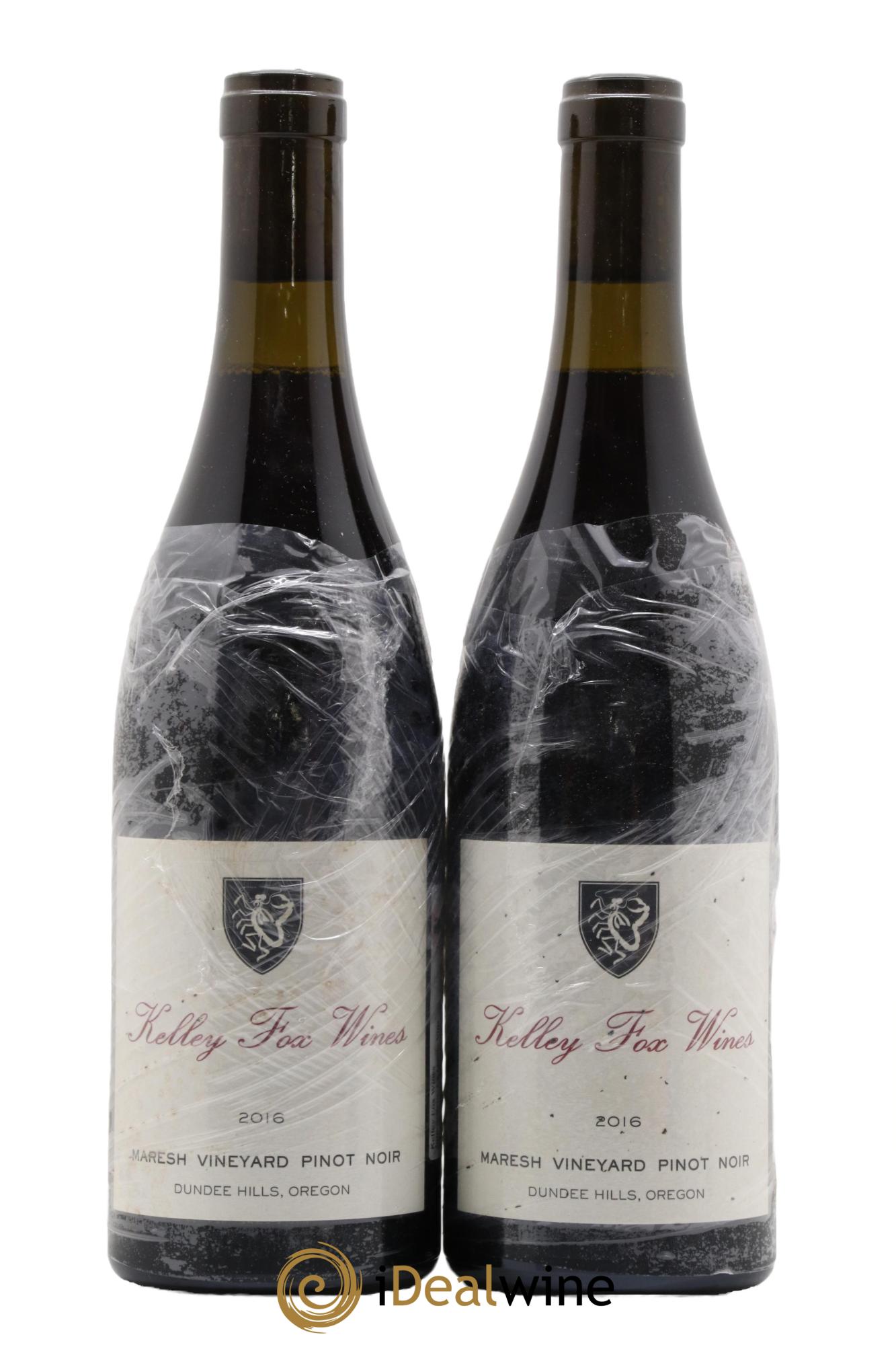 USA Oregon Maresh Vineyard Pinot Noir Kelley Fox Wines 2016 - Lot of 2 bottles - 0